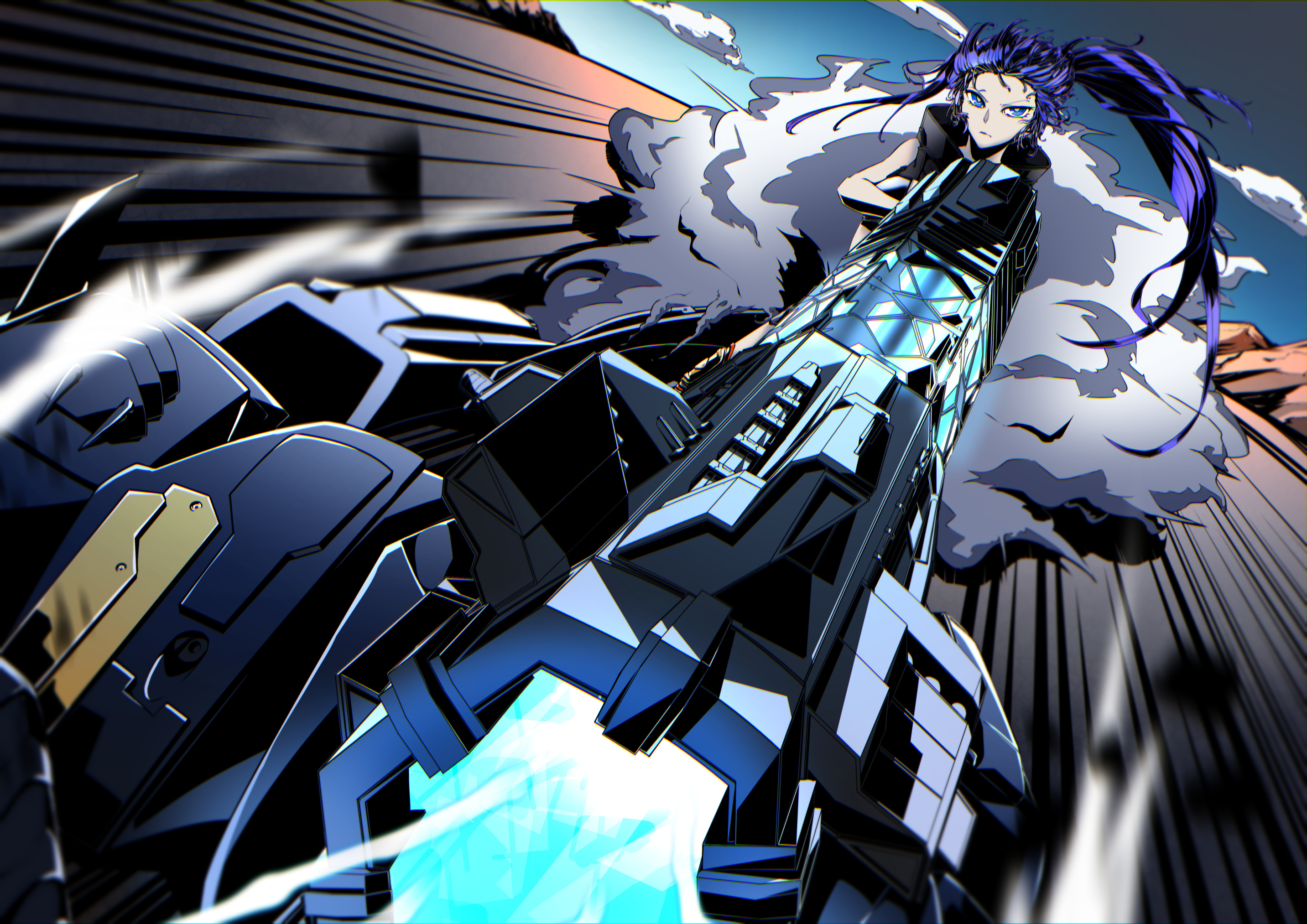 Anime black rock shooter, Dawn fall, HD wallpapers, Backgrounds, 2870x2030 HD Desktop