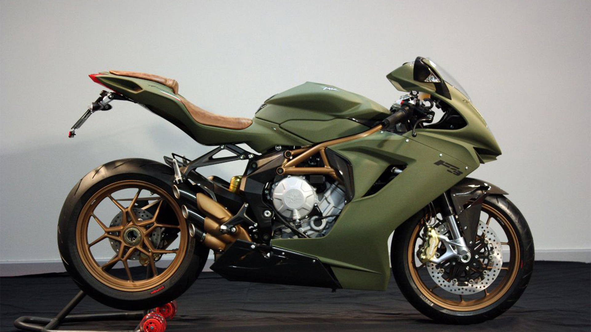 MV Agusta F3, Army green wallpaper, 2014 model, Army motorcycles, 1920x1080 Full HD Desktop