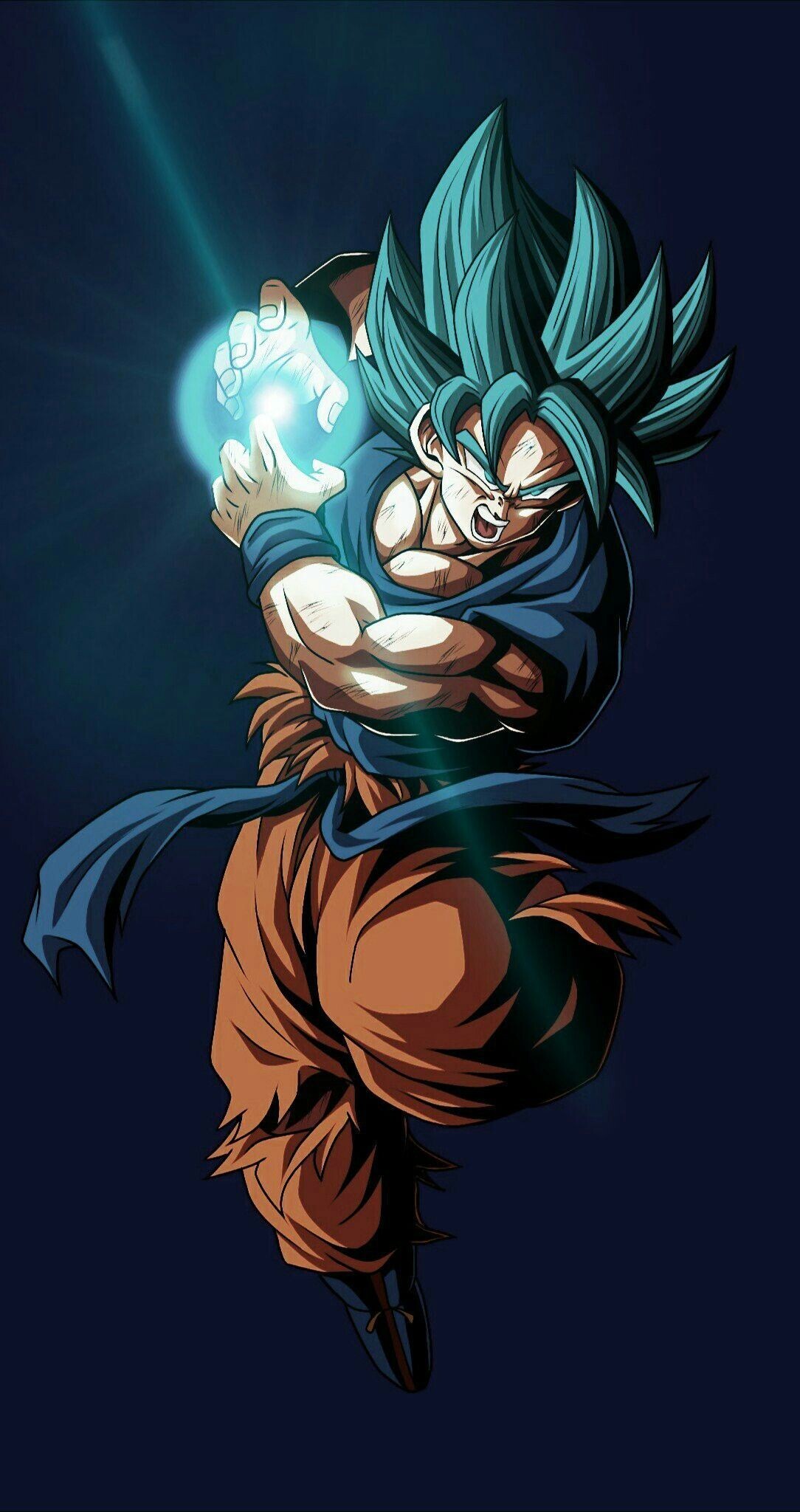 Anime wallpaper iPhone, Super Saiyan Blue, Dragon Ball, Artwork, 1090x2050 HD Phone