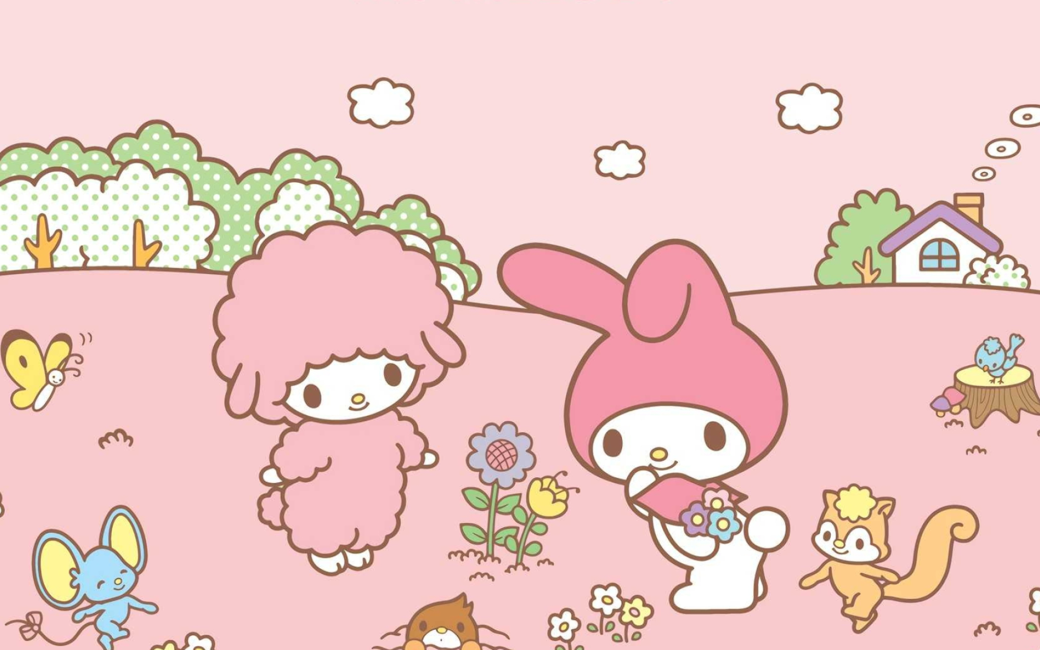 My Melody, My Sweet Piano, Flat the mouse, Risu the squirrel, HD Desktop wallpaper