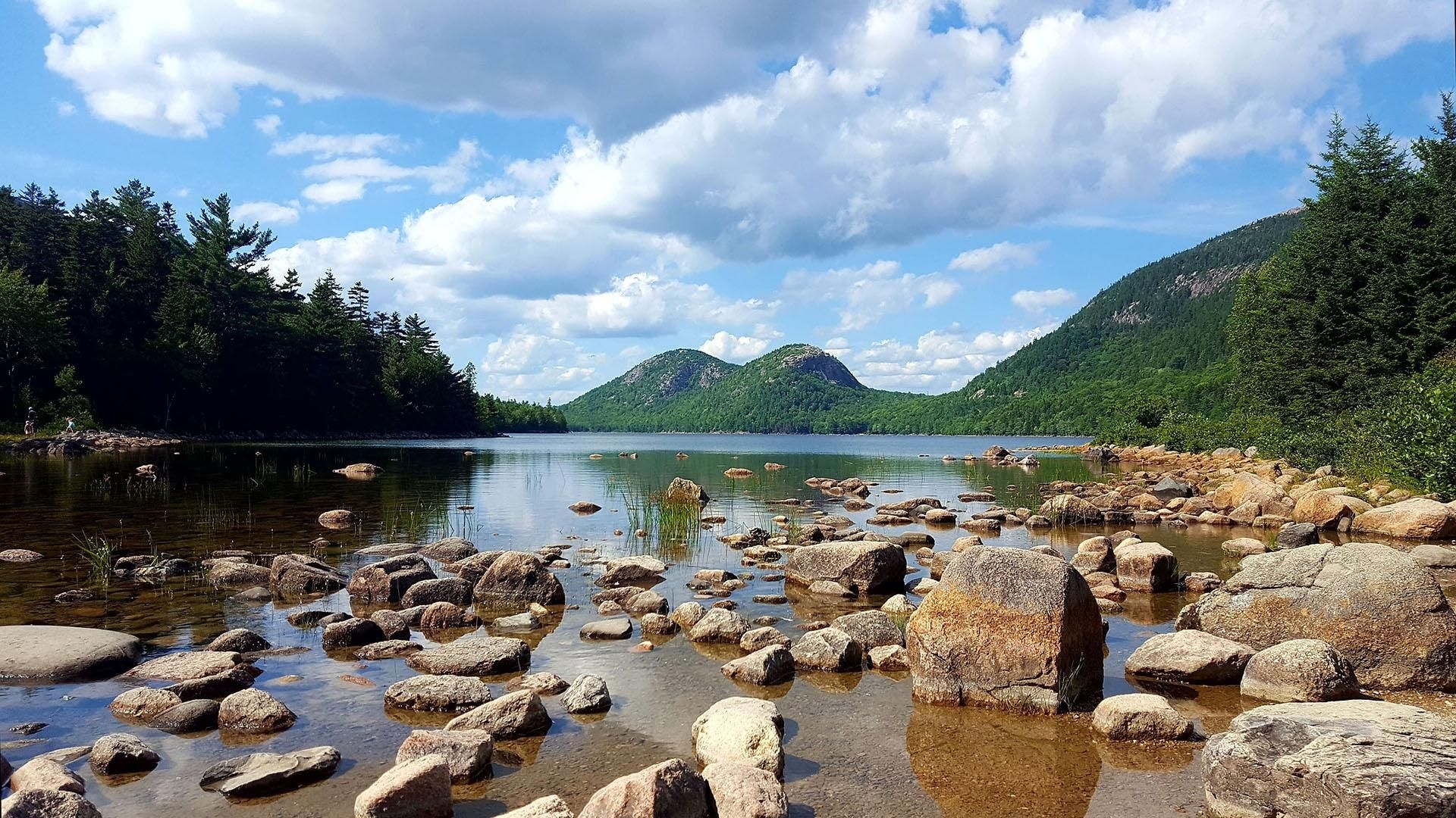 Acadia National Park, Jordan Pond, iPhone 6s Plus wallpaper, 1920x1080 Full HD Desktop
