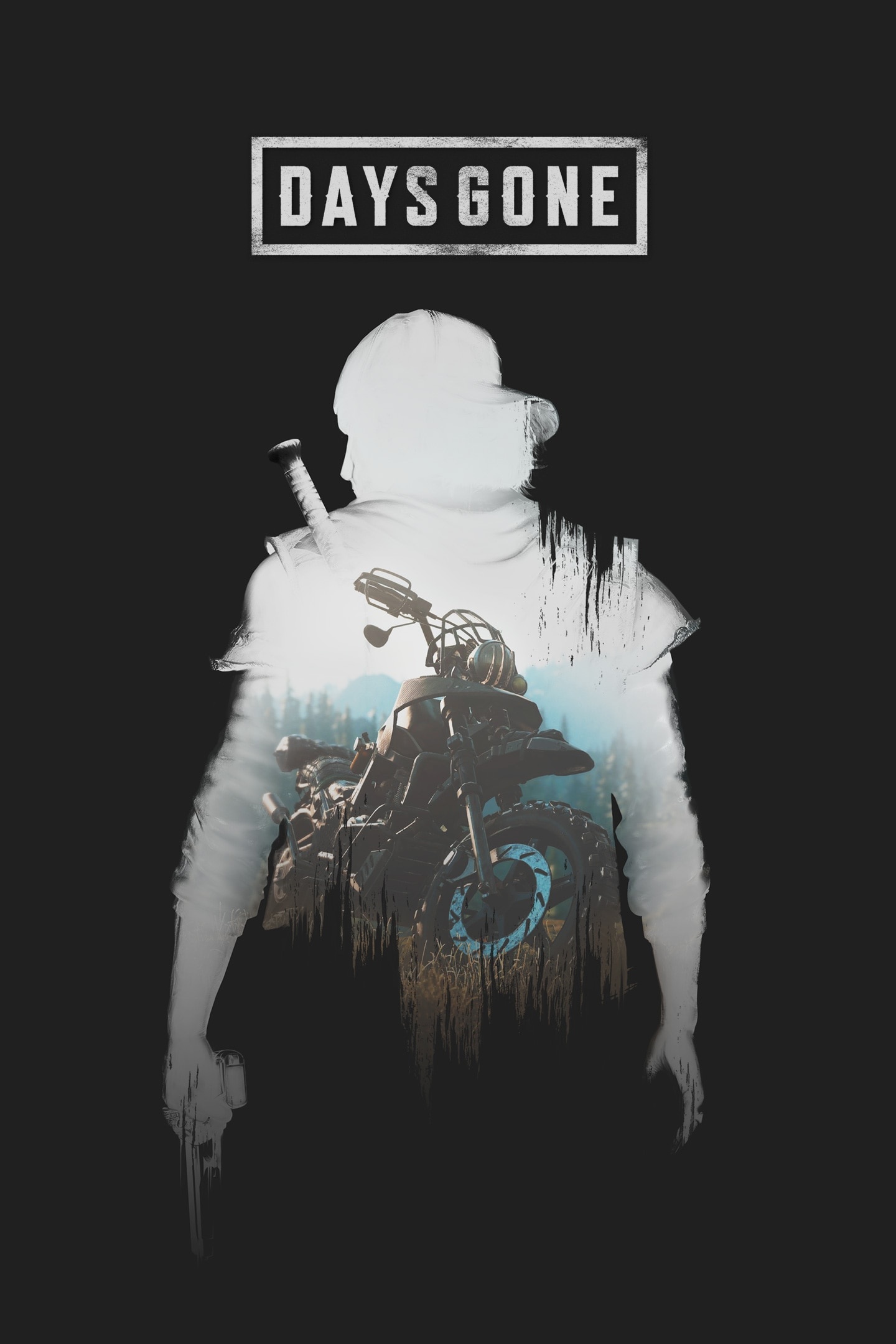 Deacon St. John silhouette, drifter motorcycle, DAYS GONE logo, HD Phone wallpaper