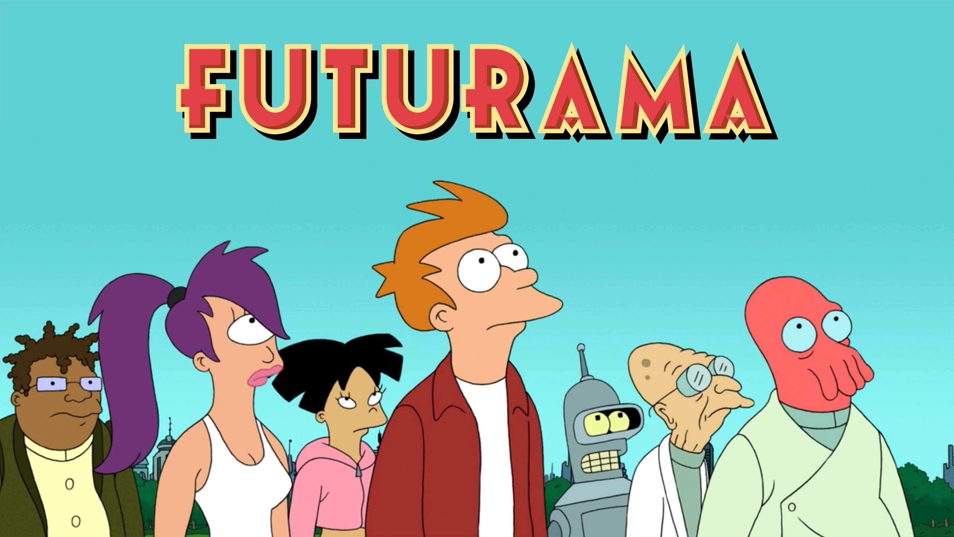 Main characters, Futurama Wallpaper, 3840x2160 4K Desktop