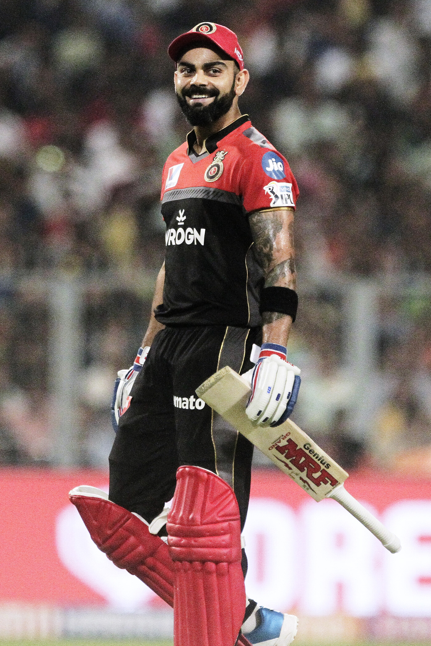 Virat Kohli, Beaming with joy, Hundred celebrations, Thrilling IPL match, 1400x2110 HD Phone