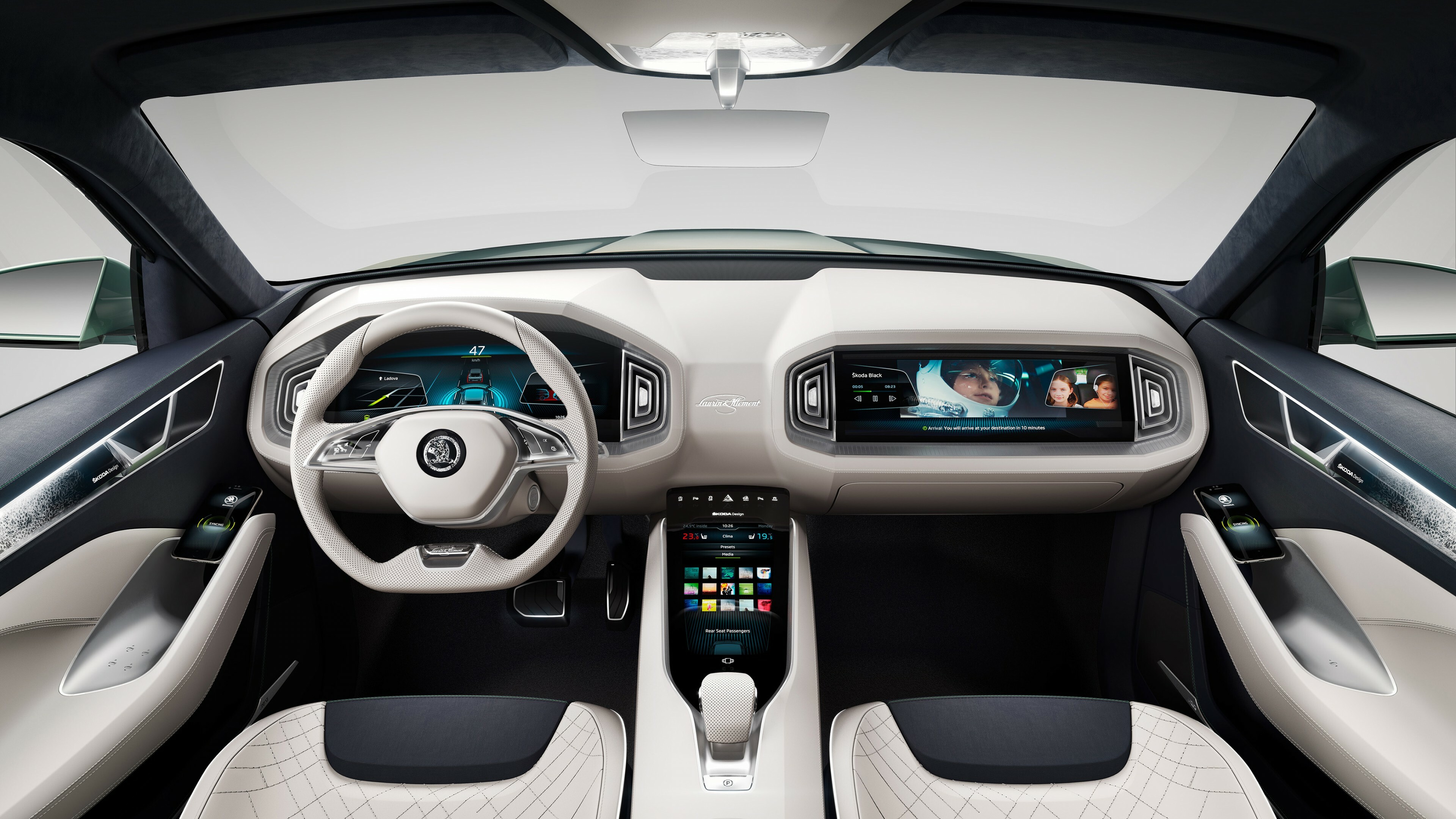 Skoda Vision S, Geneva Auto Show, Interior elegance, Luxurious cars, 3840x2160 4K Desktop