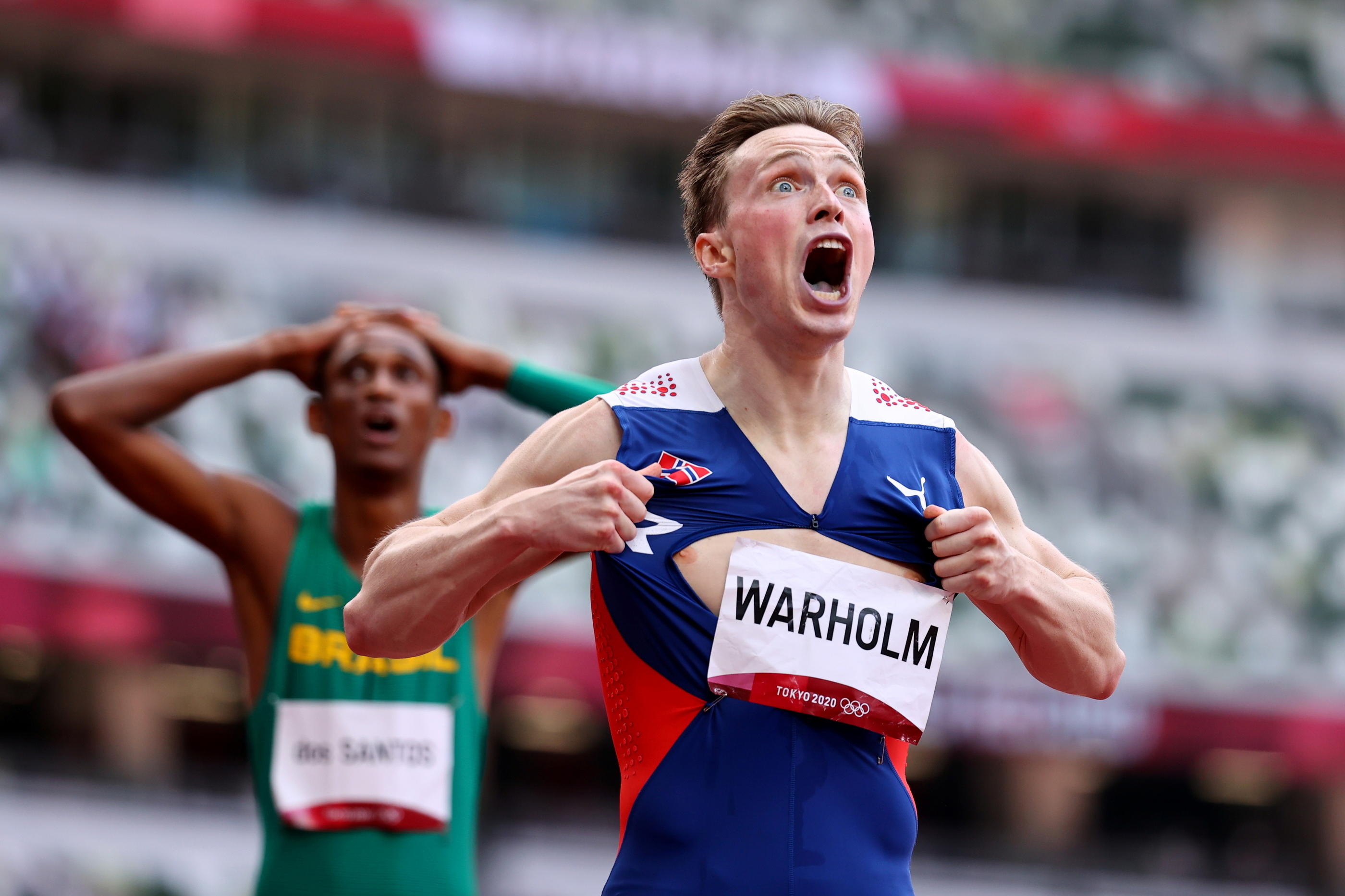 Karsten Warholm, Tokyo course, World record, 400m haies, 2800x1870 HD Desktop