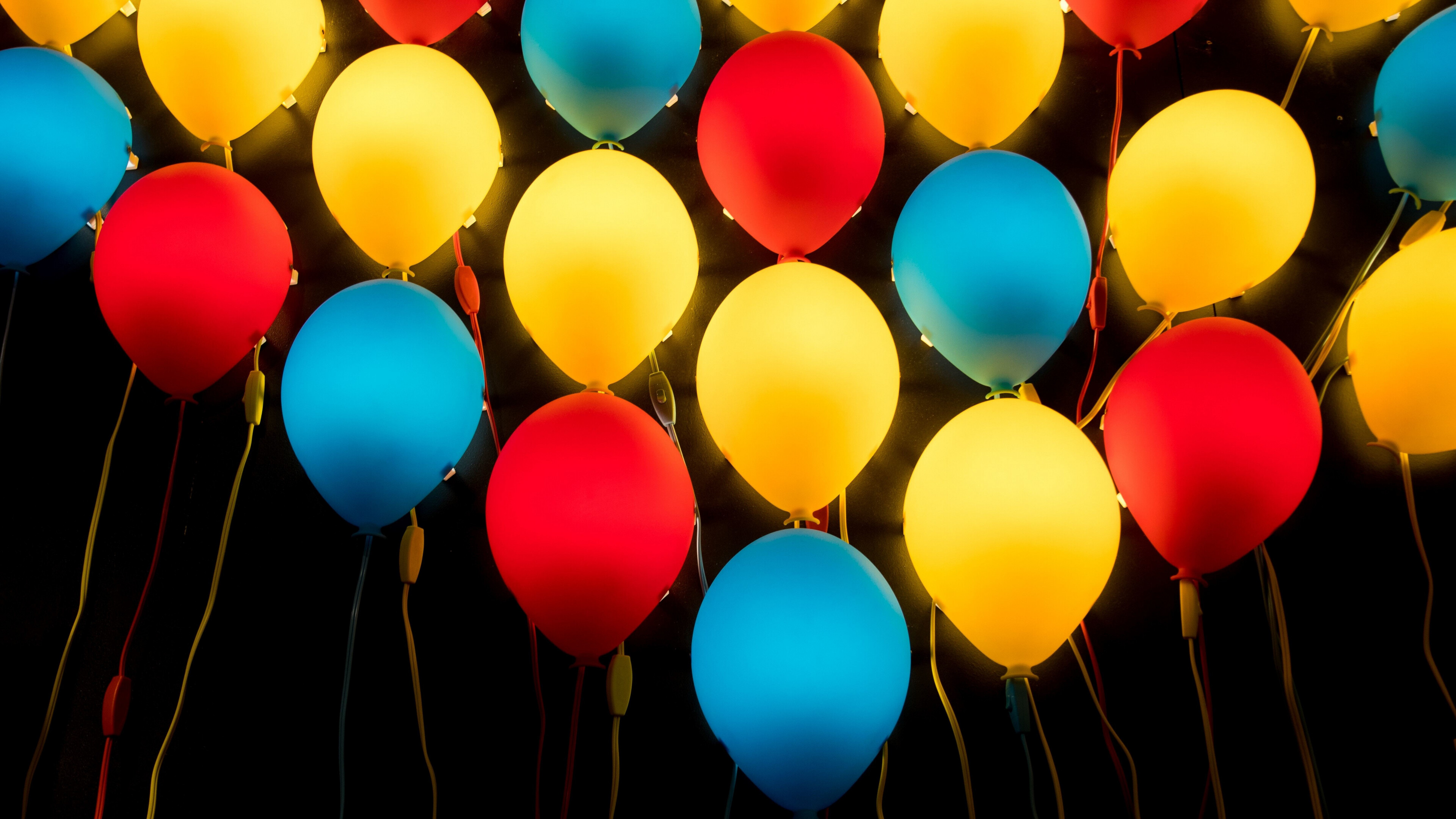 LED, Balloons Wallpaper, 3840x2160 4K Desktop