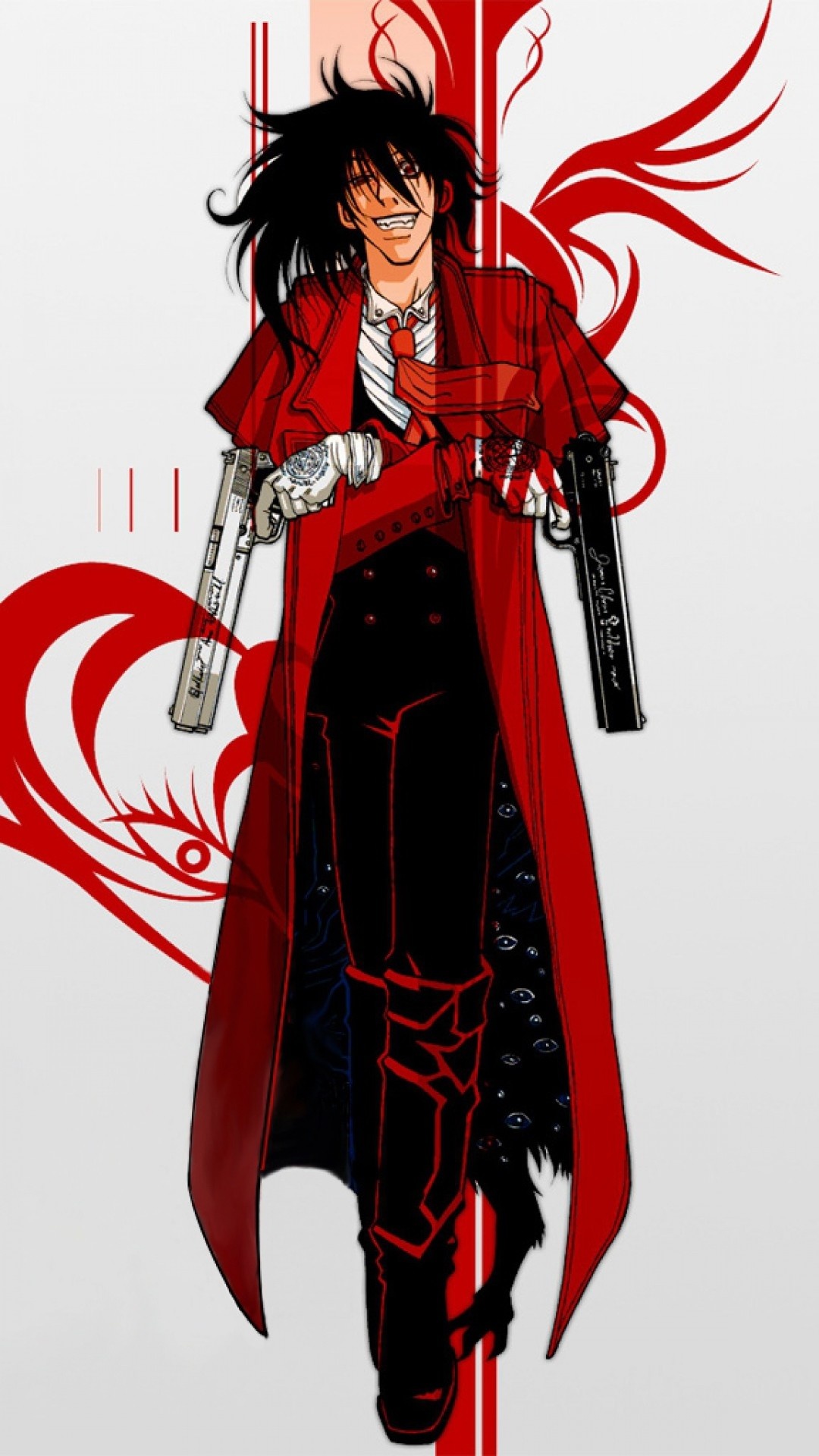 Alucard Hellsing Ultimate, Artistic wallpaper, Striking composition, Atmospheric design, 1080x1920 Full HD Phone