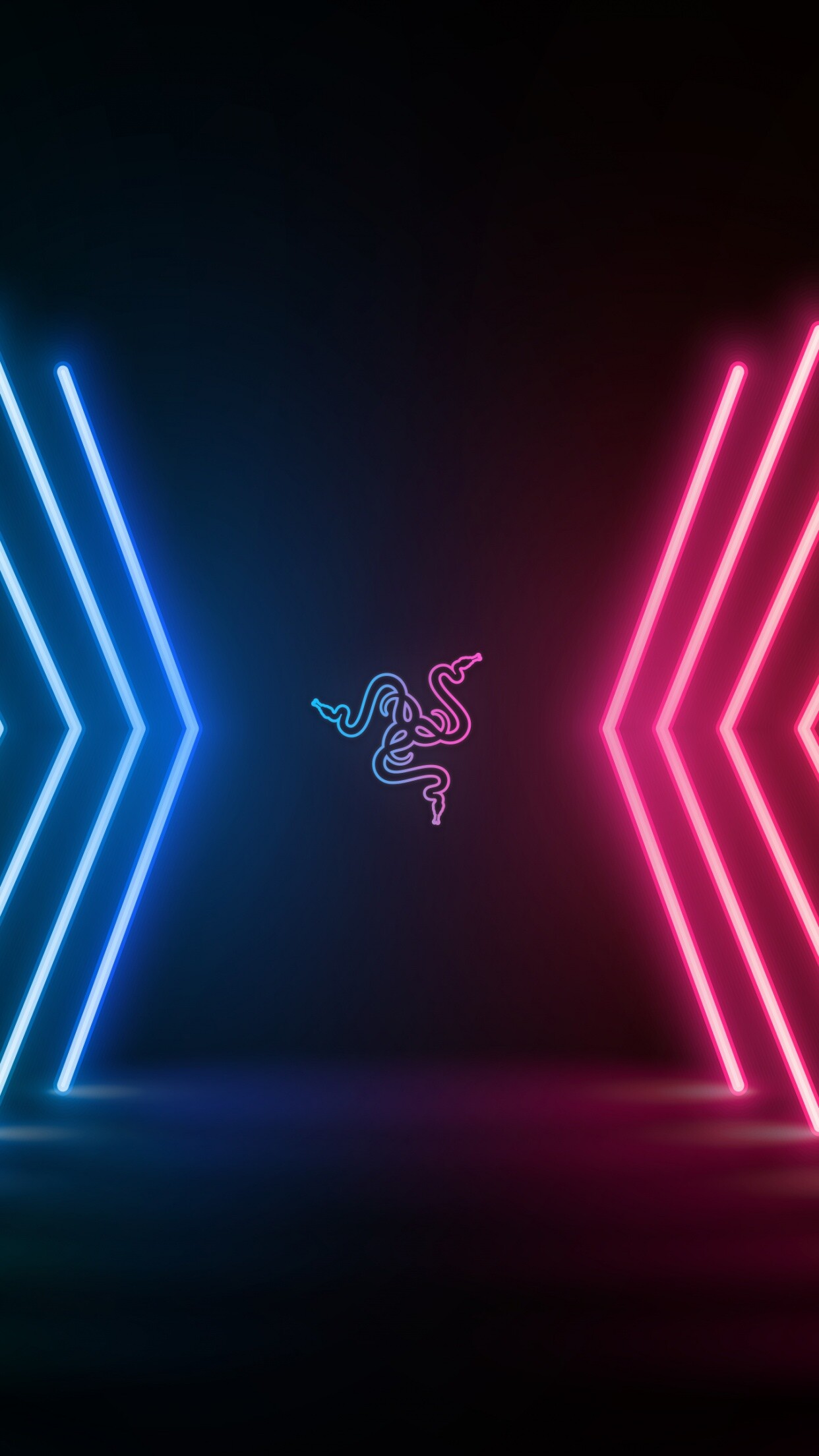 Razer wallpaper, Neon lights, Colorful darkness, Techno brilliance, 1250x2210 HD Phone