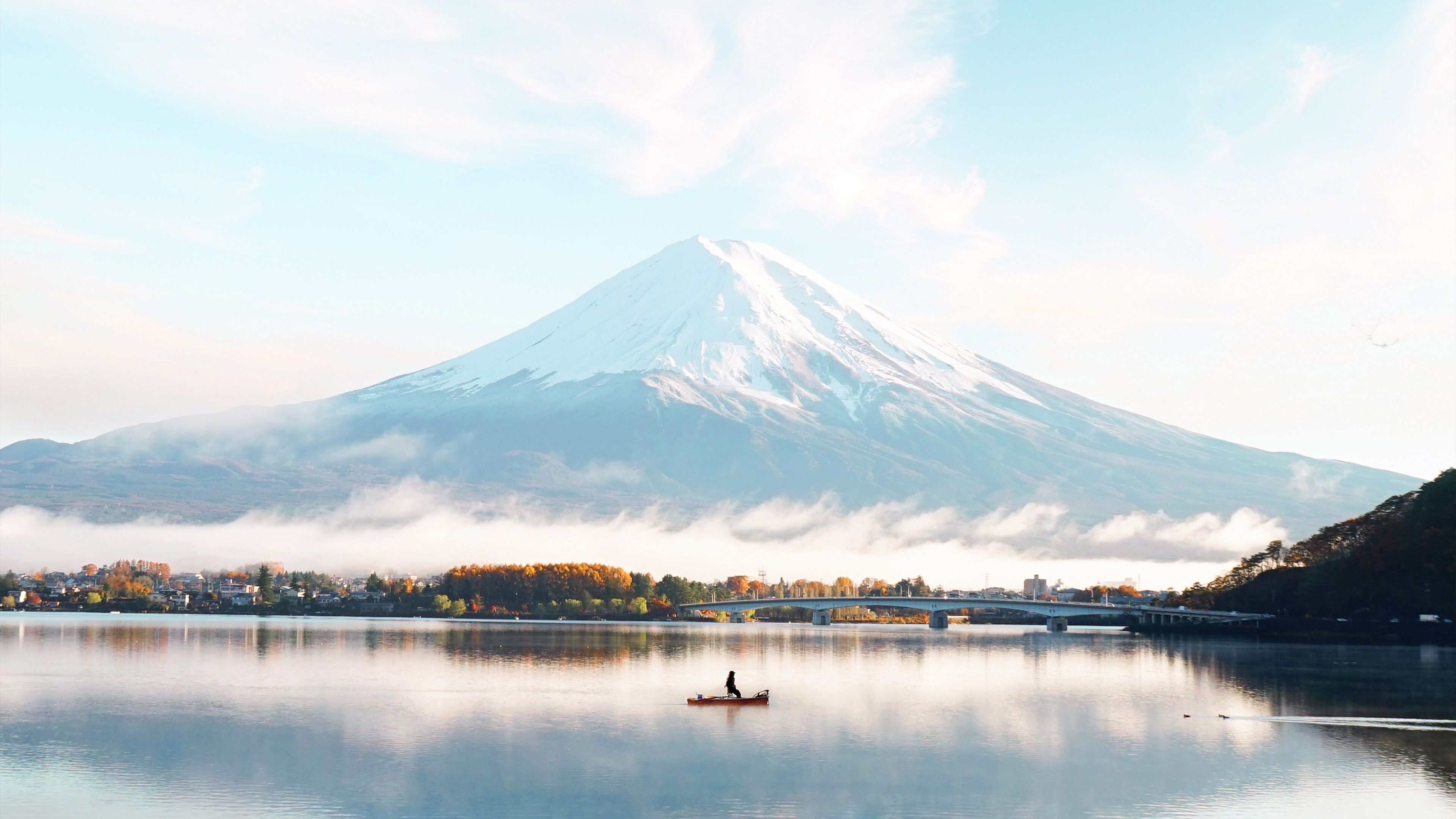 Kawaguchiko Bridge, Mount Fuji (Japan) Wallpaper, 3840x2160 4K Desktop