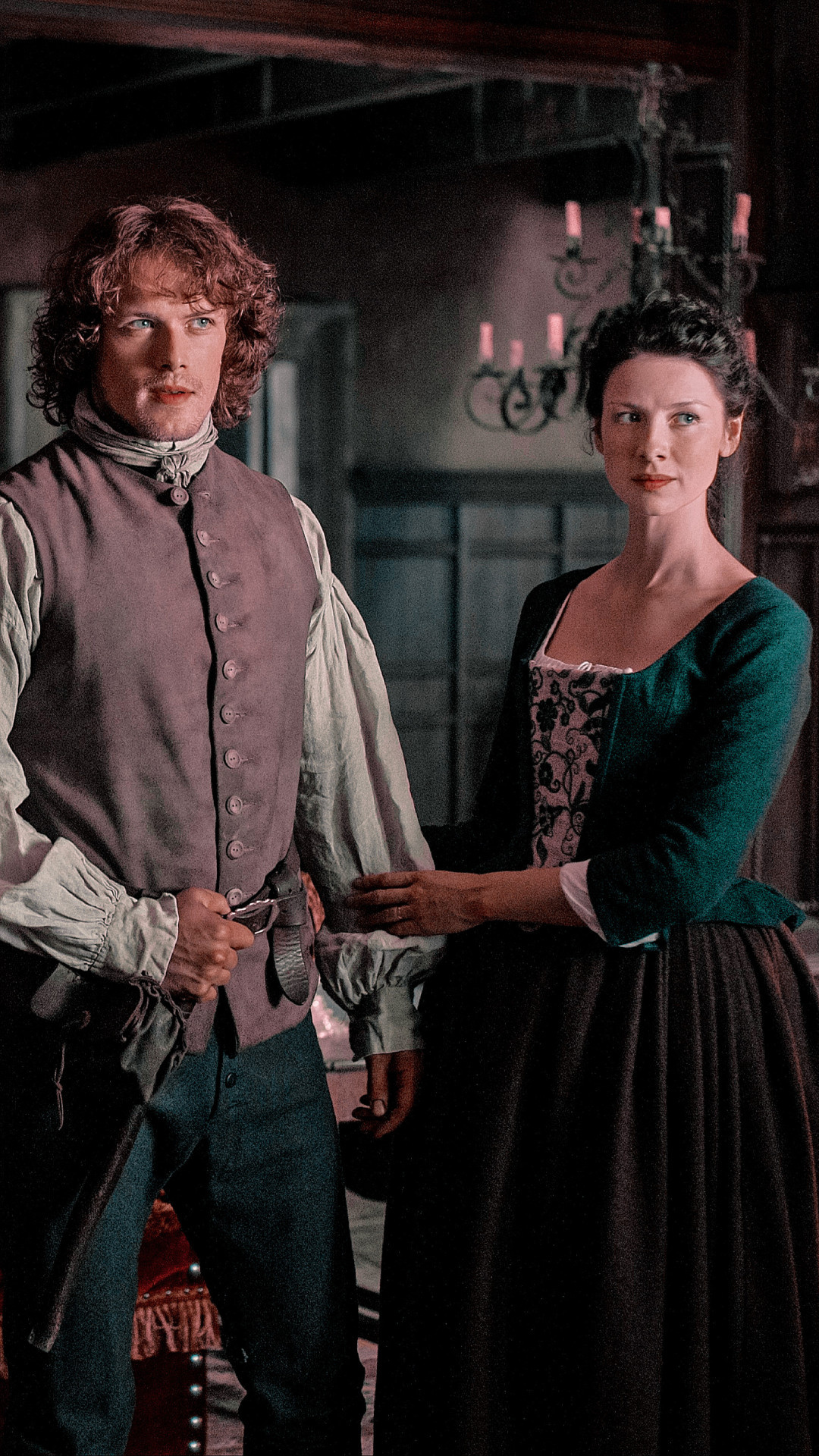 Outlander TV series, Captivating lock screens, Striking visuals, Irresistible charm, 1080x1920 Full HD Phone