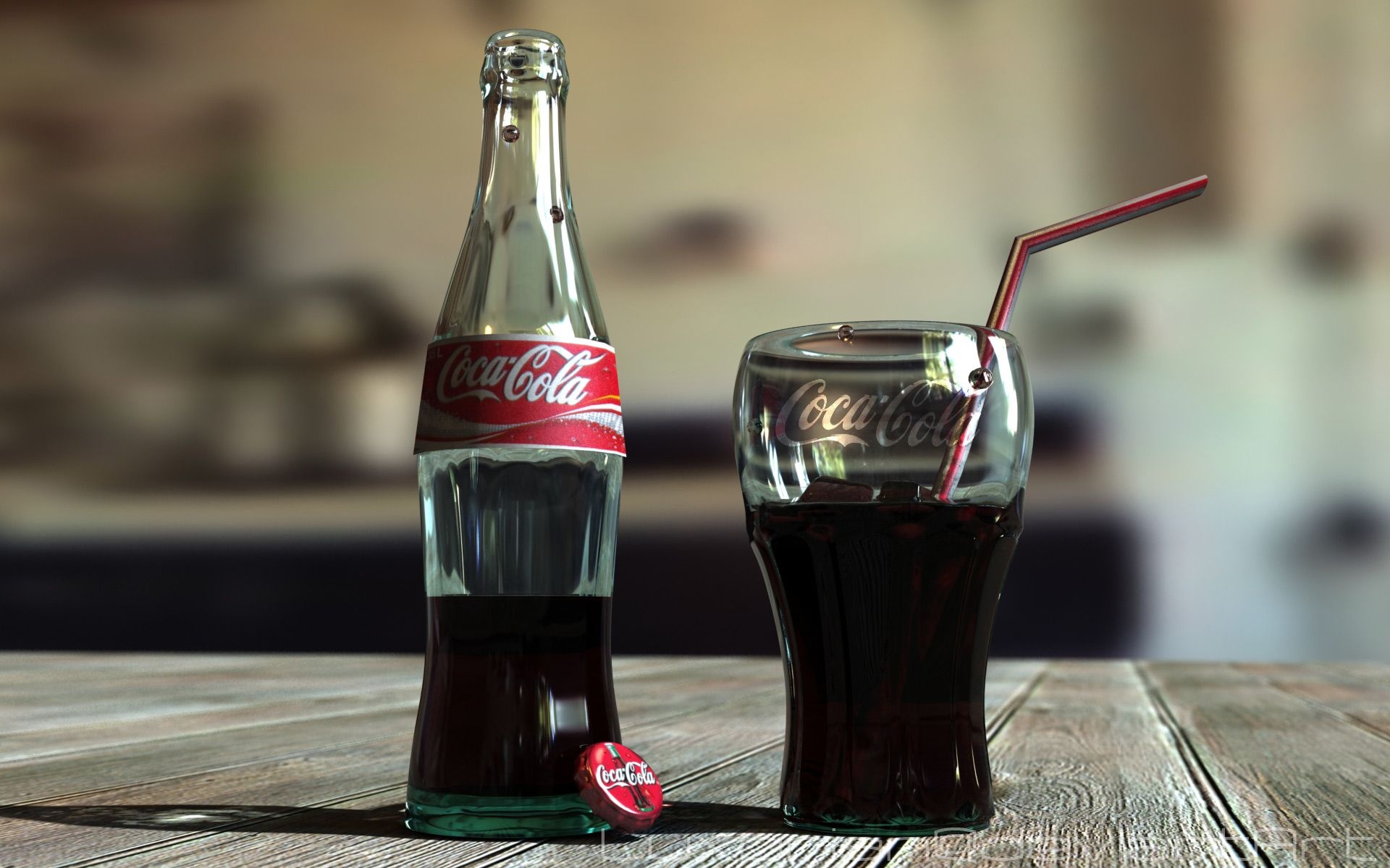 Glass and bottle, Soda Wallpaper, 1920x1200 HD Desktop