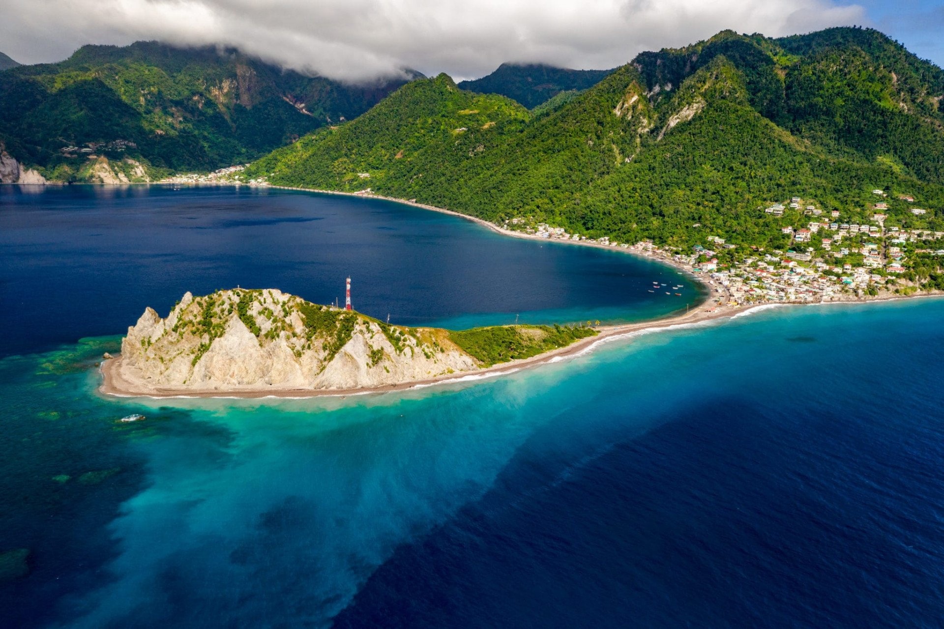 Dominica Island, Martinique voyage, Island-hopping adventure, Aerial exploration, 1920x1280 HD Desktop