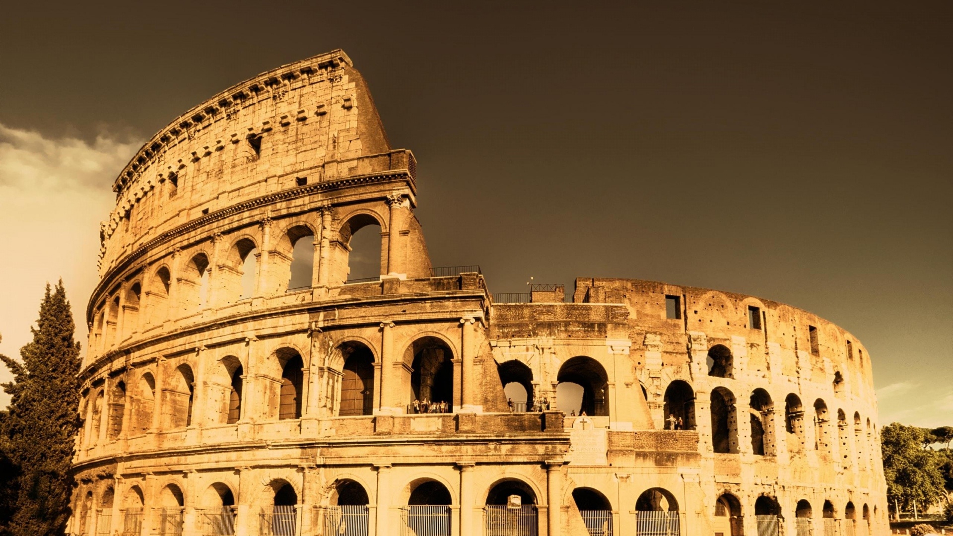 Rome, Italy, Colosseum, Architectural masterpiece, Rich history, 1920x1080 Full HD Desktop