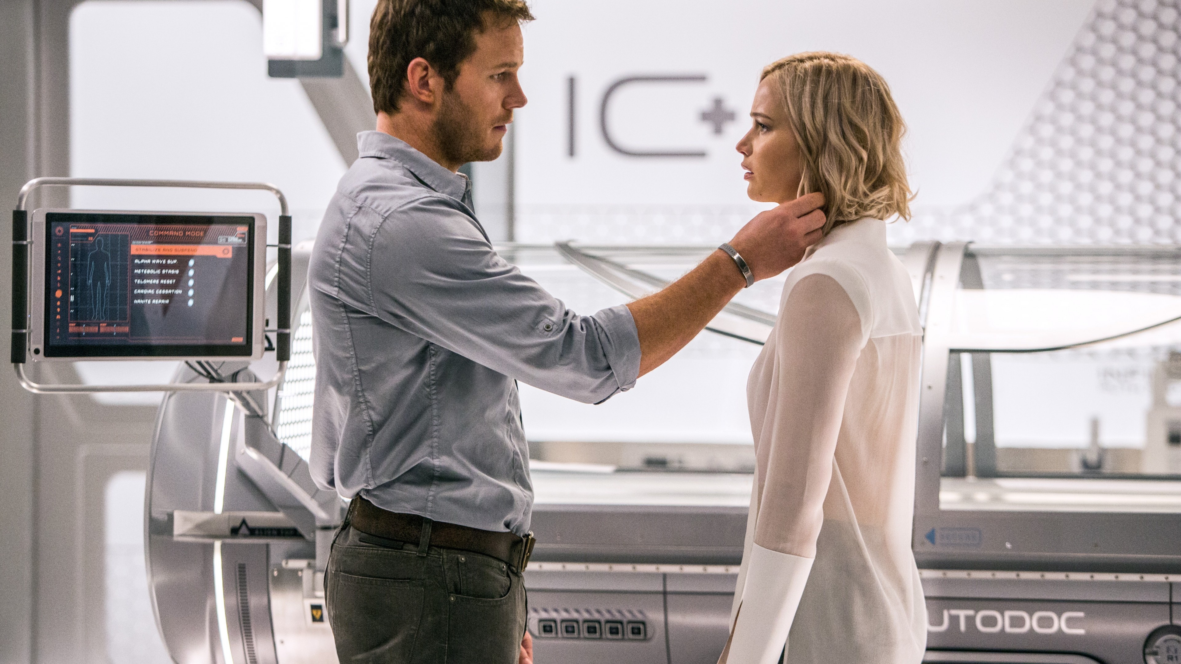 Passengers movie, Jennifer Lawrence, Chris Pratt, Best movies, 3840x2160 4K Desktop