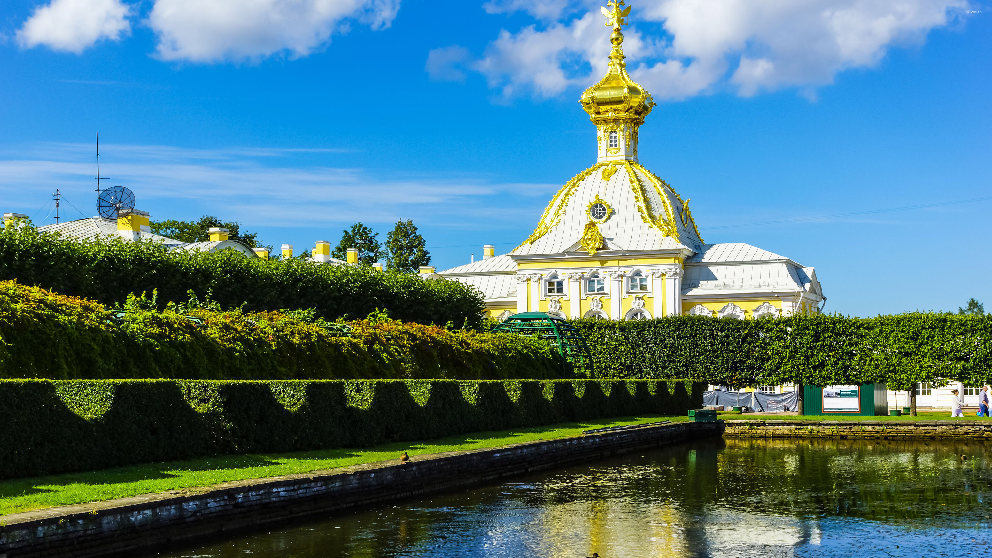 Peterhof Palace, Russian architecture, Stunning wallpapers, Imperial elegance, 3840x2160 4K Desktop