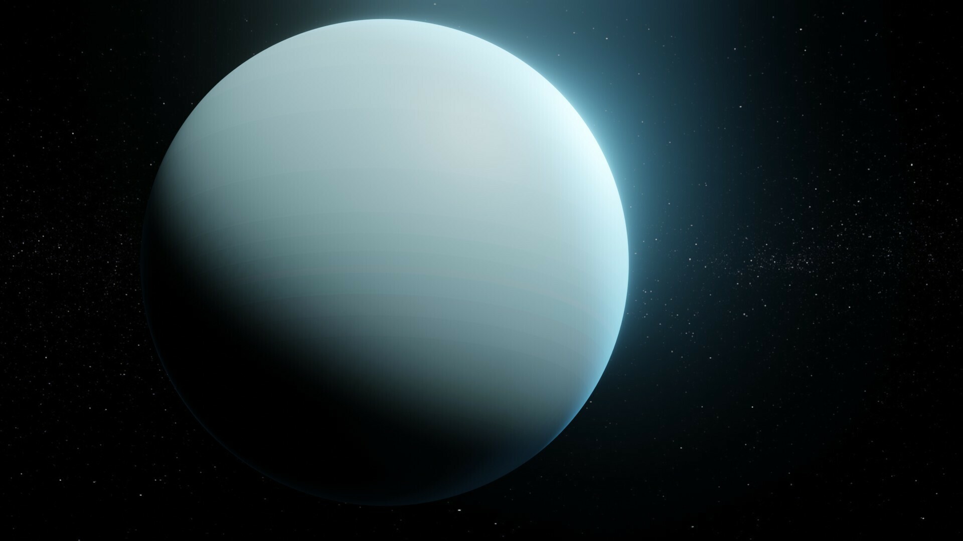 Photorealistic Uranus, 8k textures, 3D model, 1920x1080 Full HD Desktop