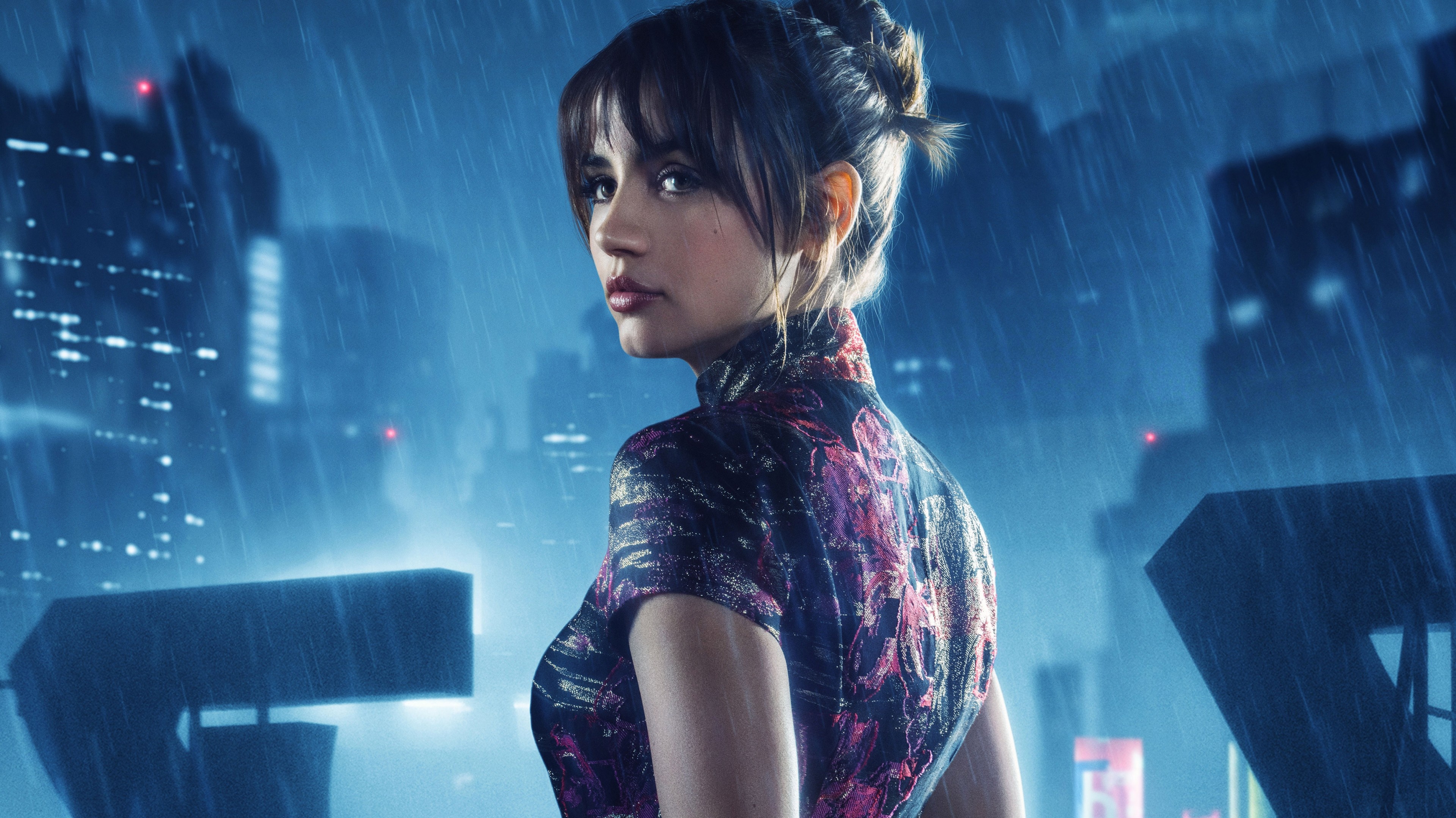 Ana de Armas Blade Runner 2049, 4K movie stills, Sci-fi landscapes, Captivating visuals, 3840x2160 4K Desktop