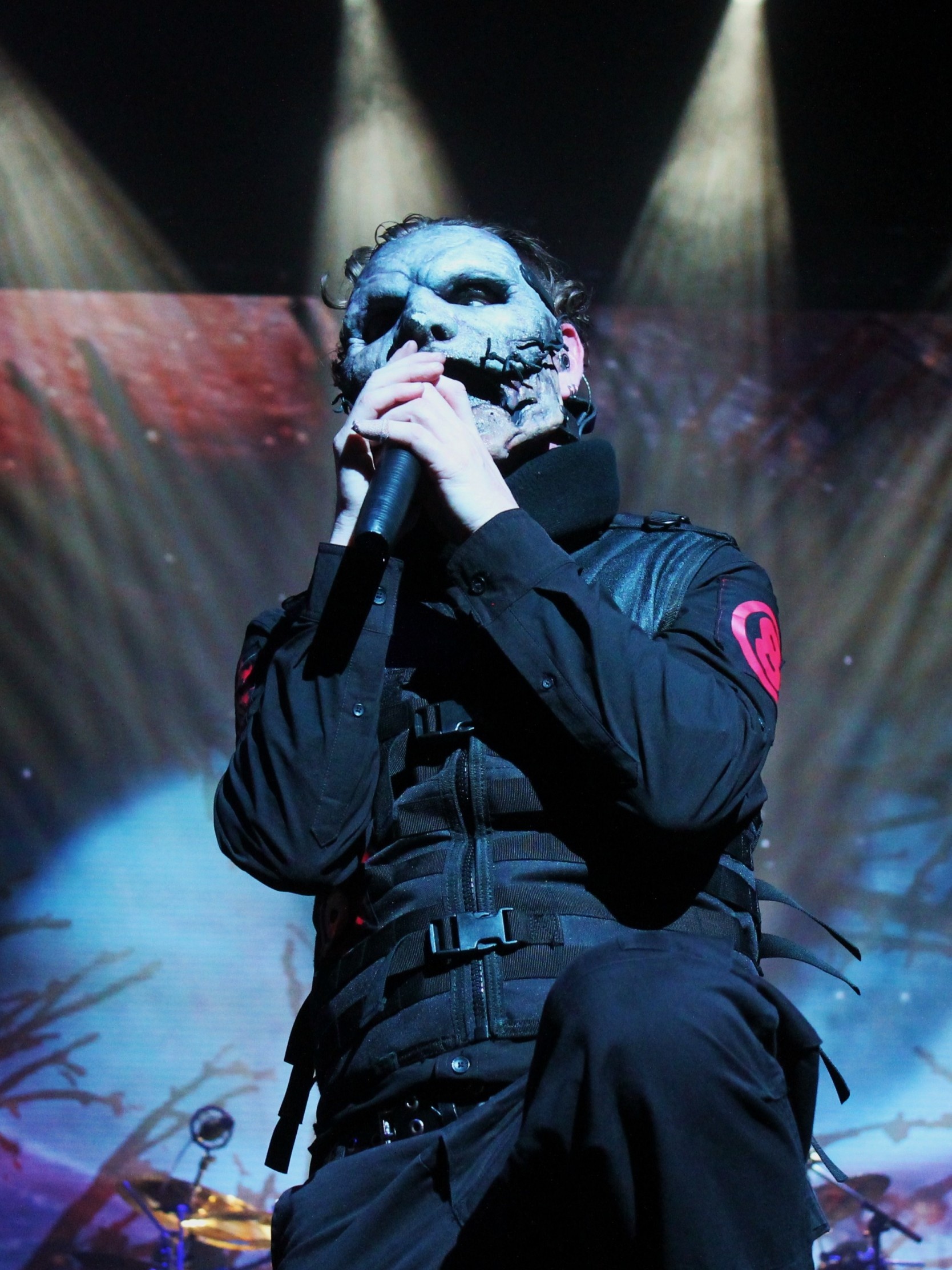 Corey Taylor, Corey Taylor mask, Slipknot concert stage, HD Phone wallpaper