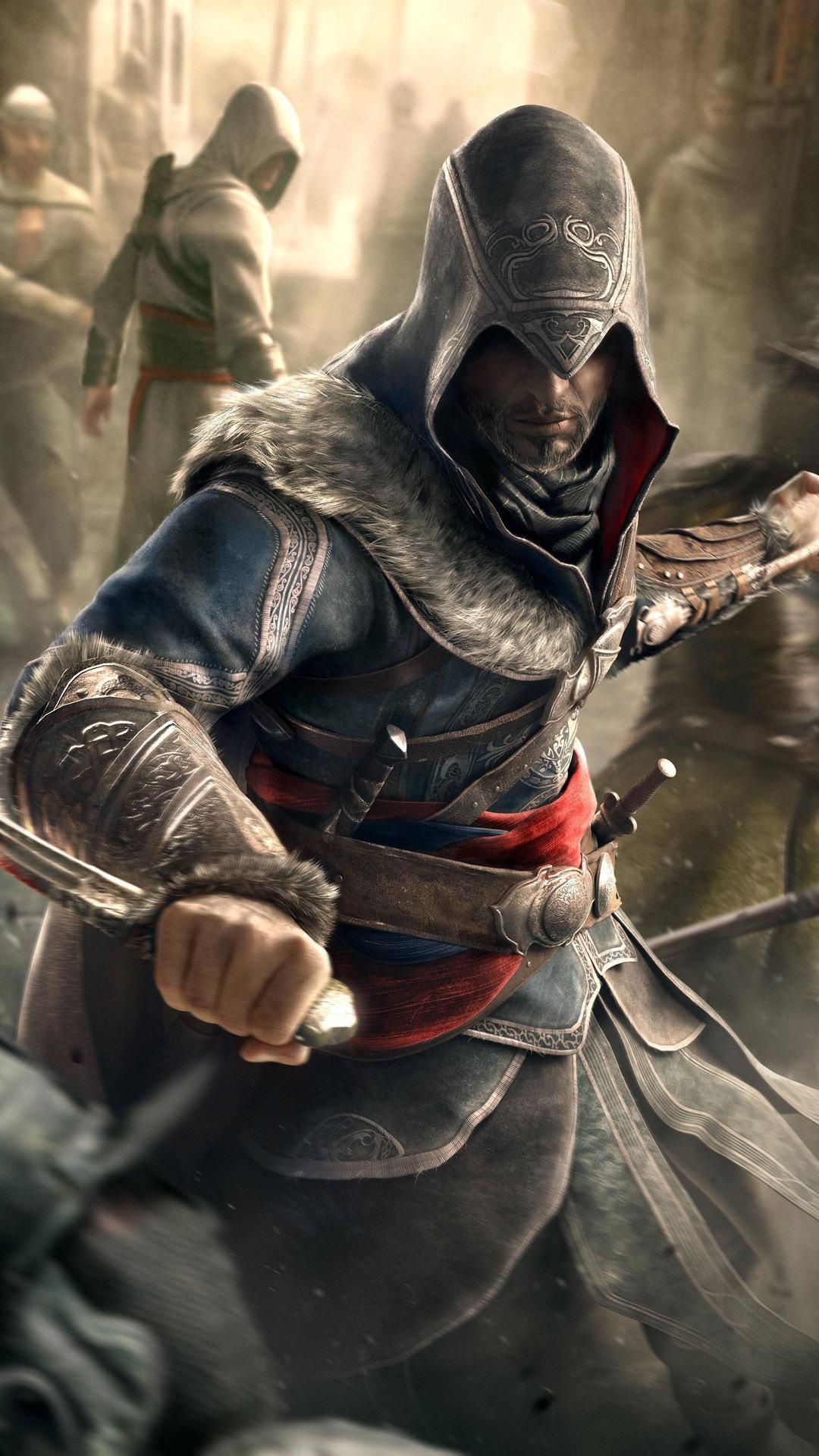 Ezio Auditore da Firenze, Assassin's Creed: Revelations, Fur-trimmed Assassin hood, Full HD Phone wallpaper
