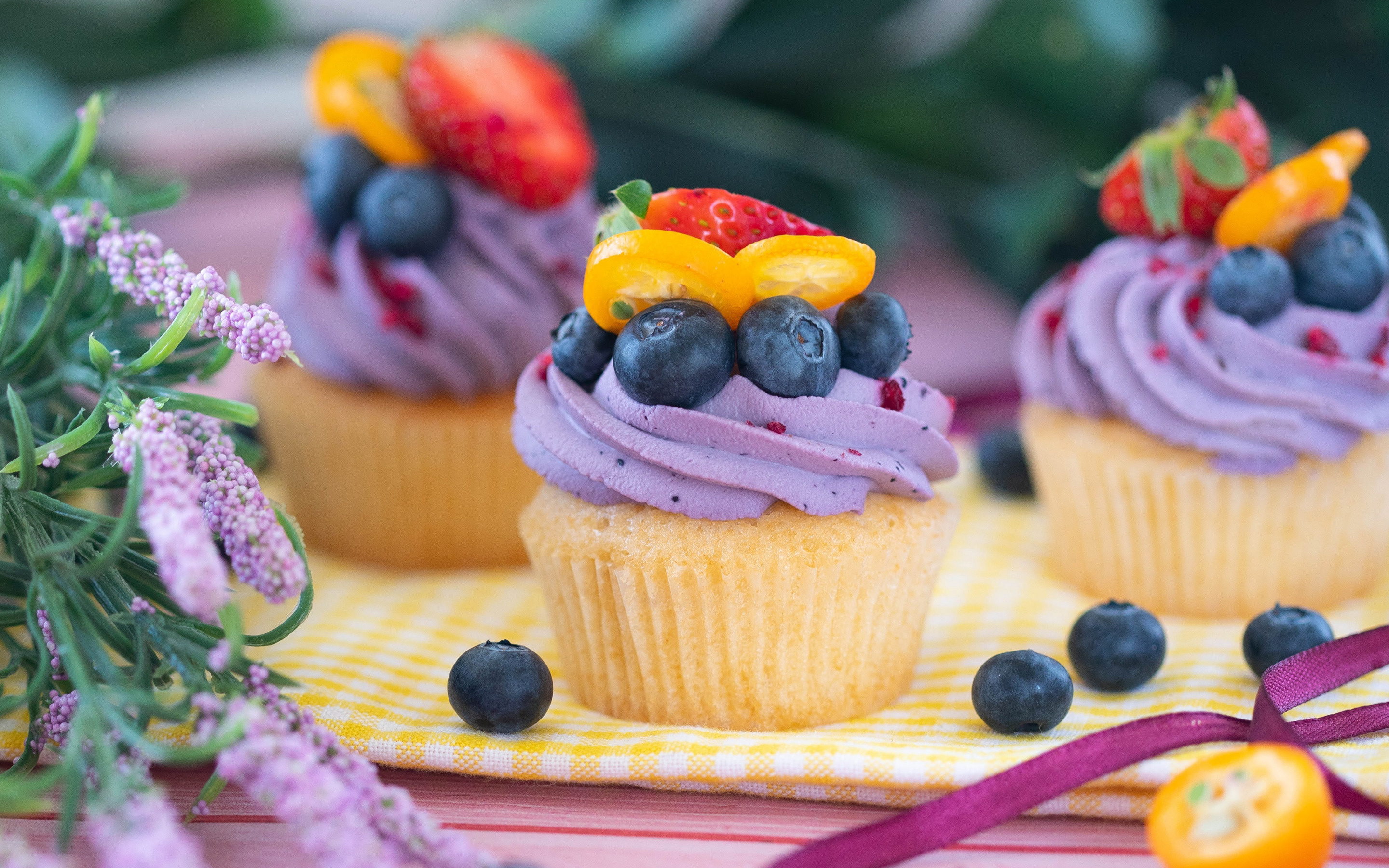 Purple cream muffin, Baked goods, Sweet blueberry muffins, Muffin, 2880x1800 HD Desktop