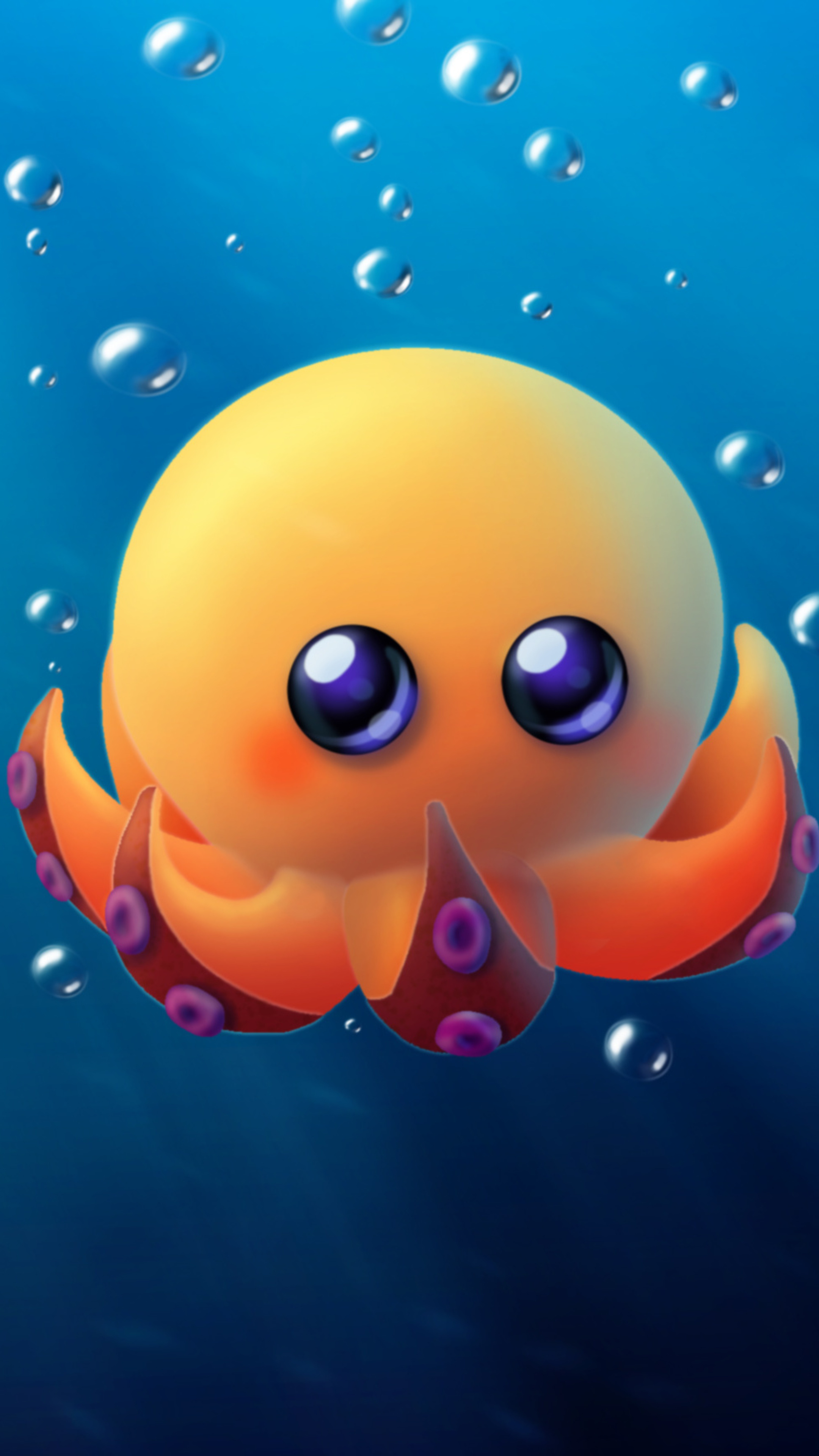 Digital octopus art, Sony Xperia wallpapers, Stunning 4K images, Vivid photo, 2160x3840 4K Phone