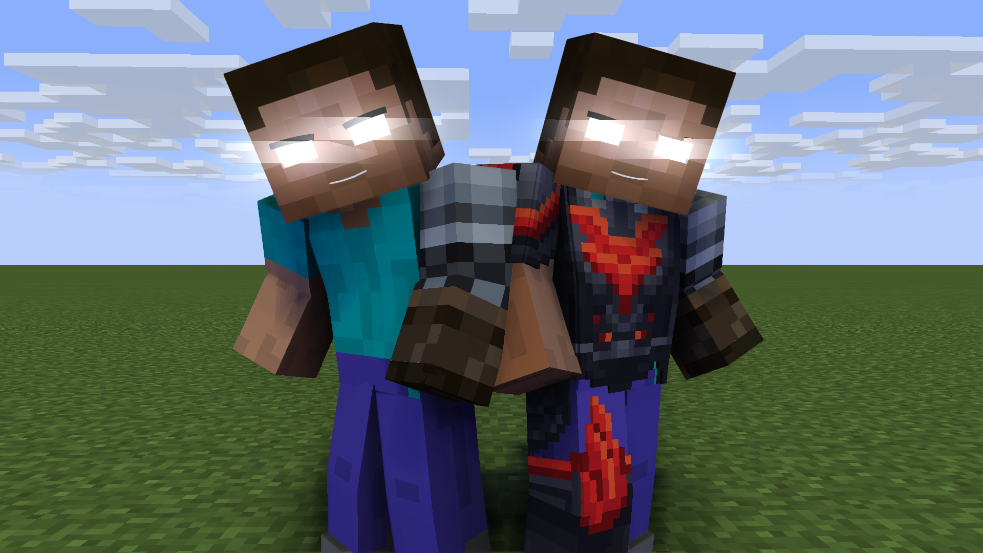 Herobrine, Minecraft legend, Mysterious figure, Mythical presence, 1920x1080 Full HD Desktop