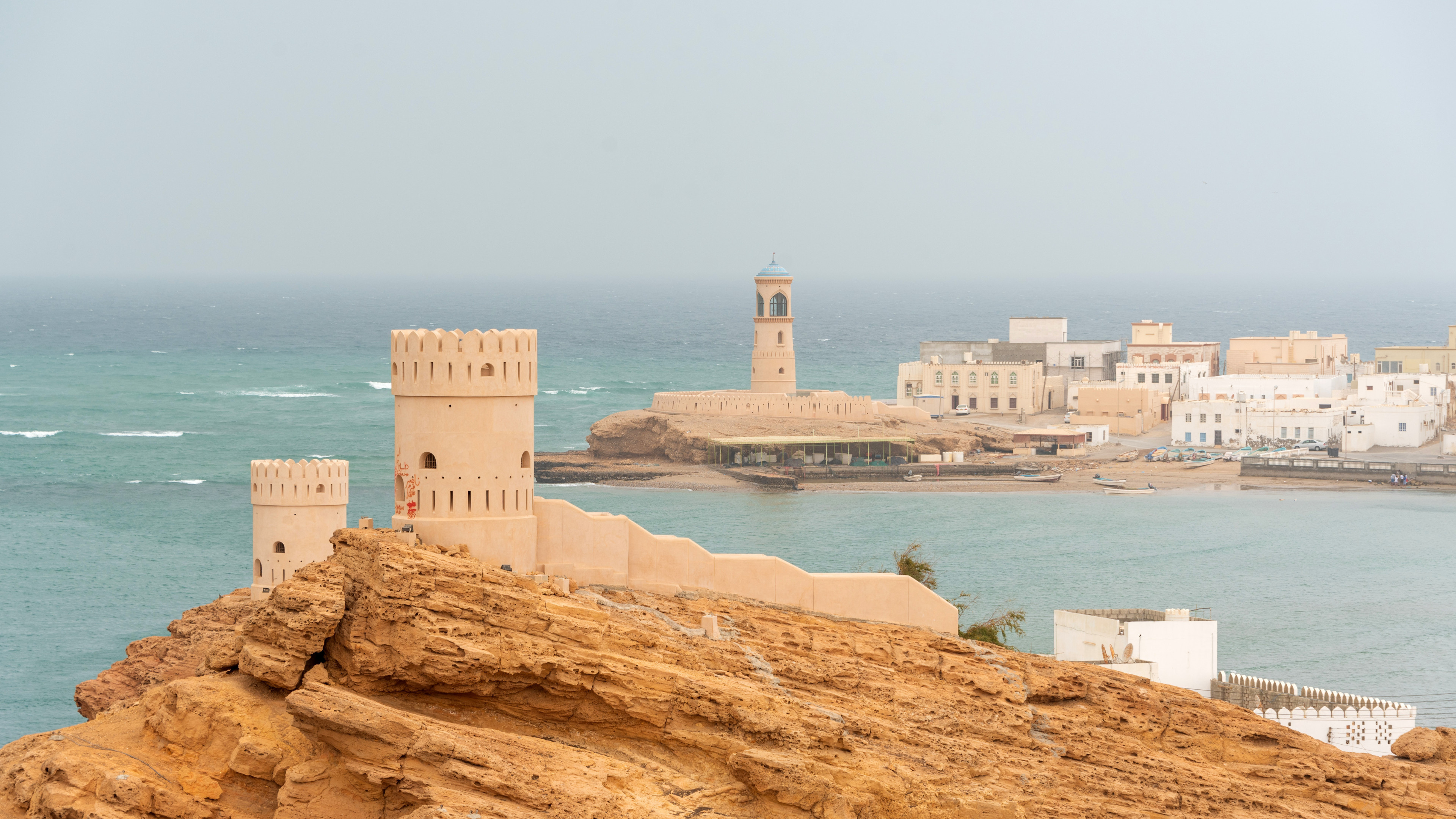 Sur, Oman, Arabian lighthouse, Coastal beauty, 3840x2160 4K Desktop