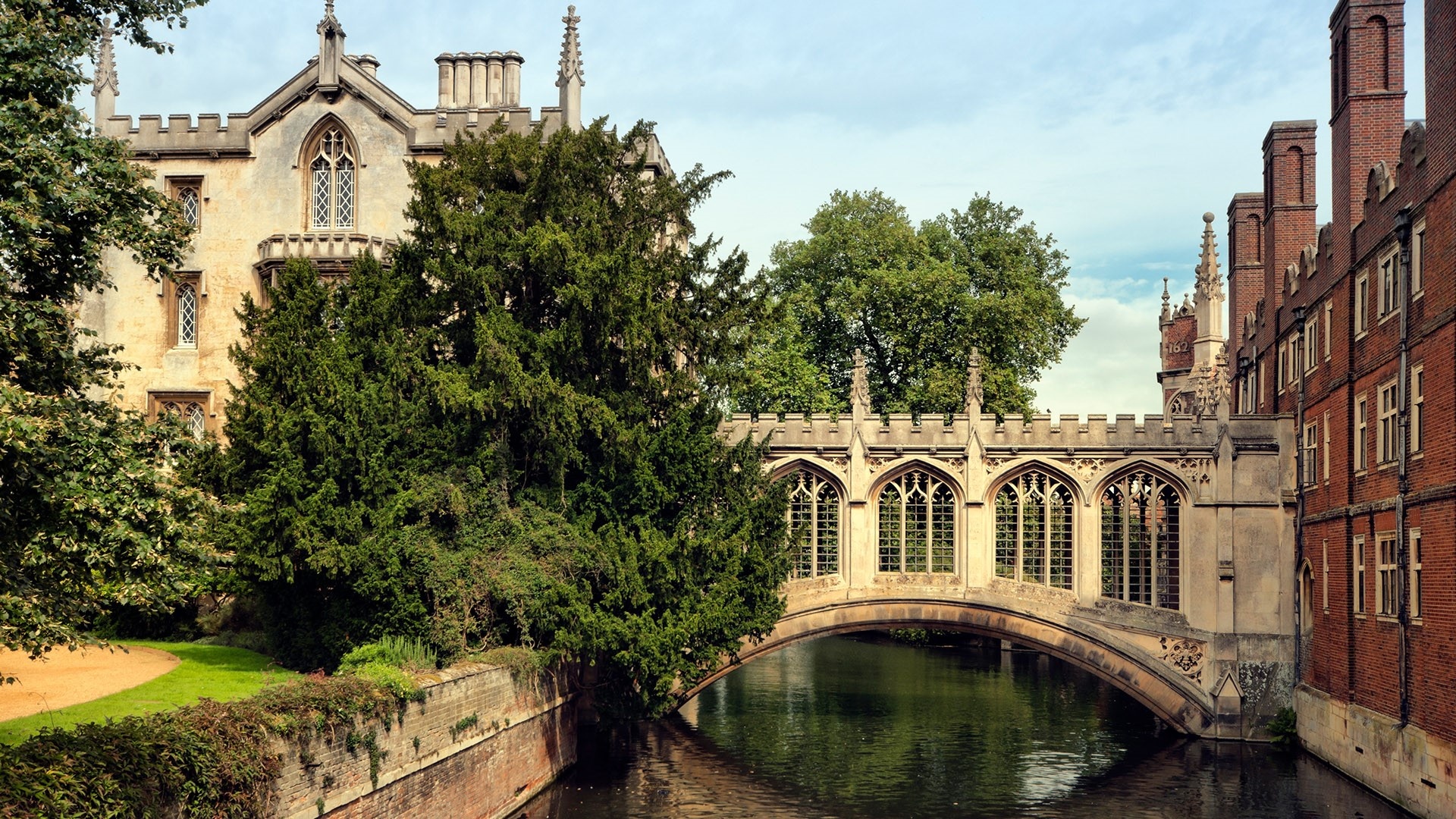 Bridge of Sighs, St John's College, Cambridge University, England, Architectural marvel, 1920x1080 Full HD Desktop
