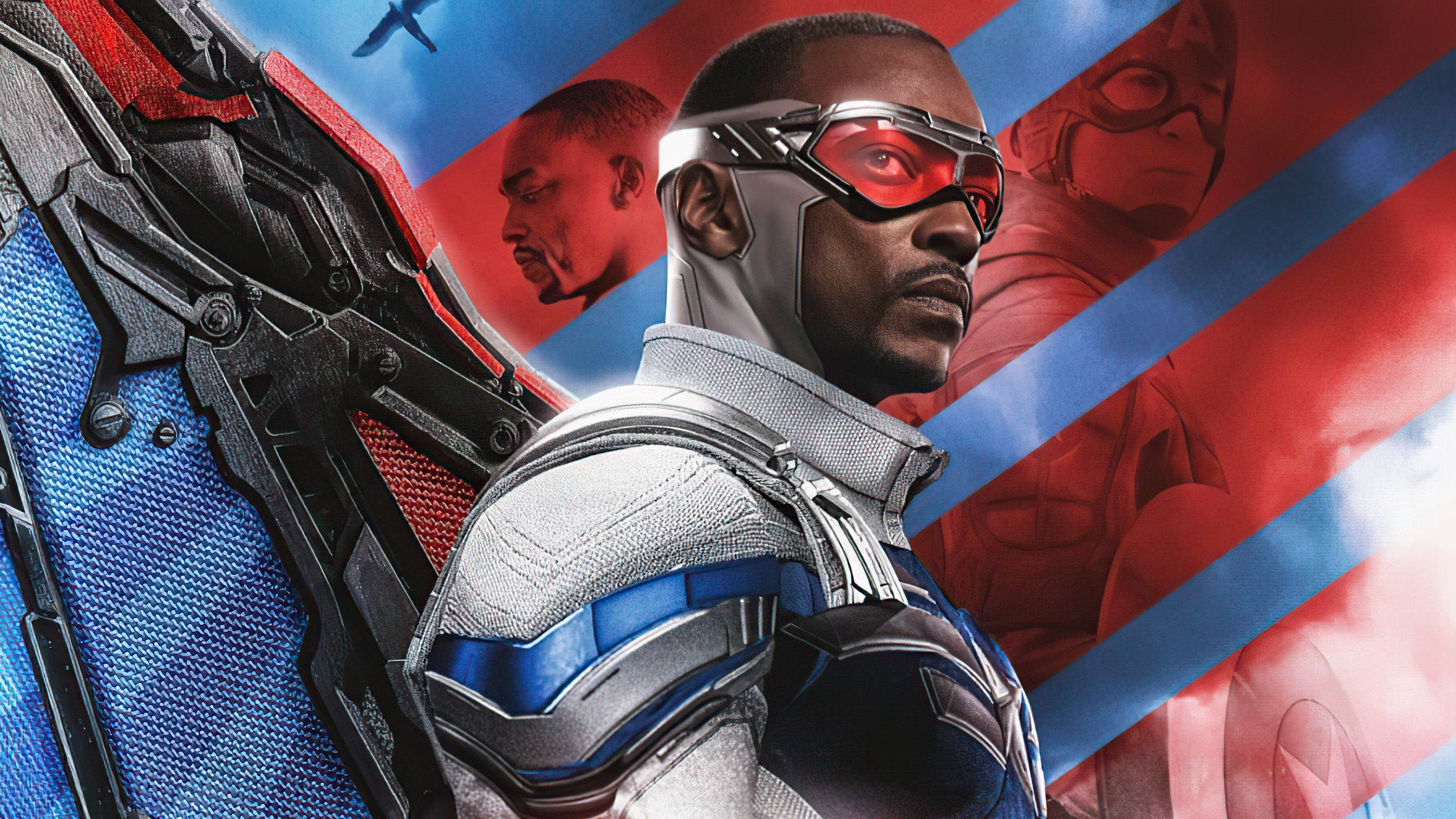 Sam Wilson, Falcon, Marvel Comics, Ultra HD wallpaper, 3840x2160 4K Desktop