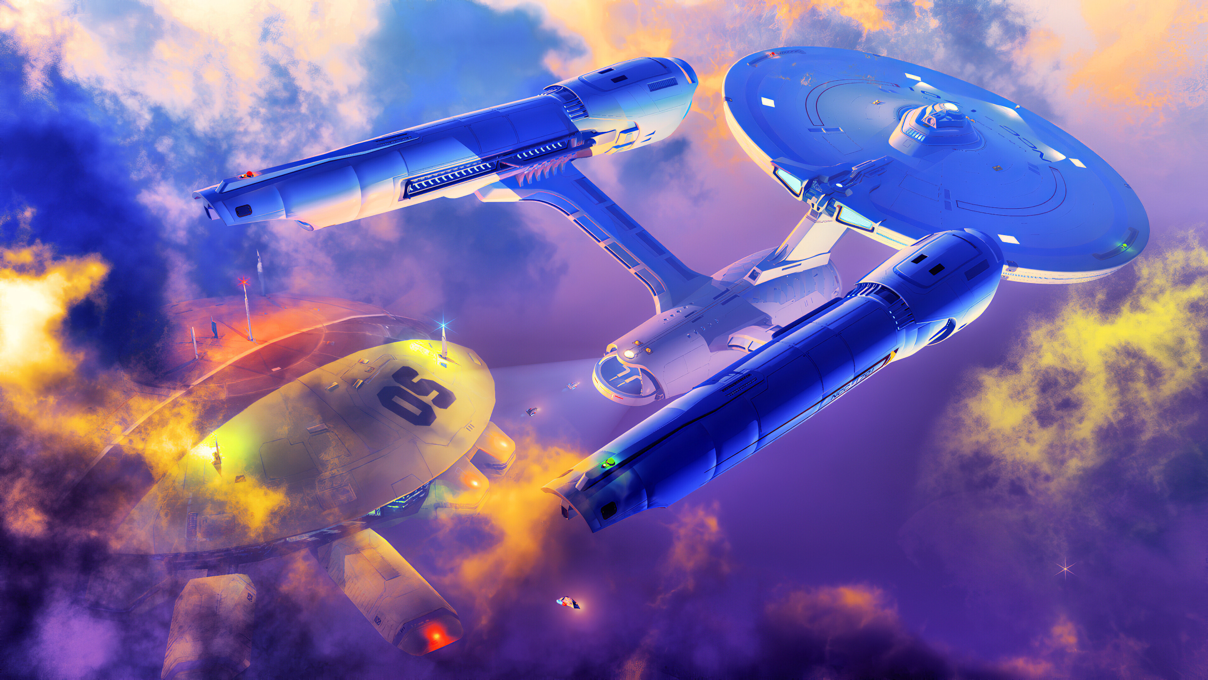 Star Trek Enterprise, USS Enterprise, Star Trek TV Shows, Sci-Fi, 3840x2160 4K Desktop