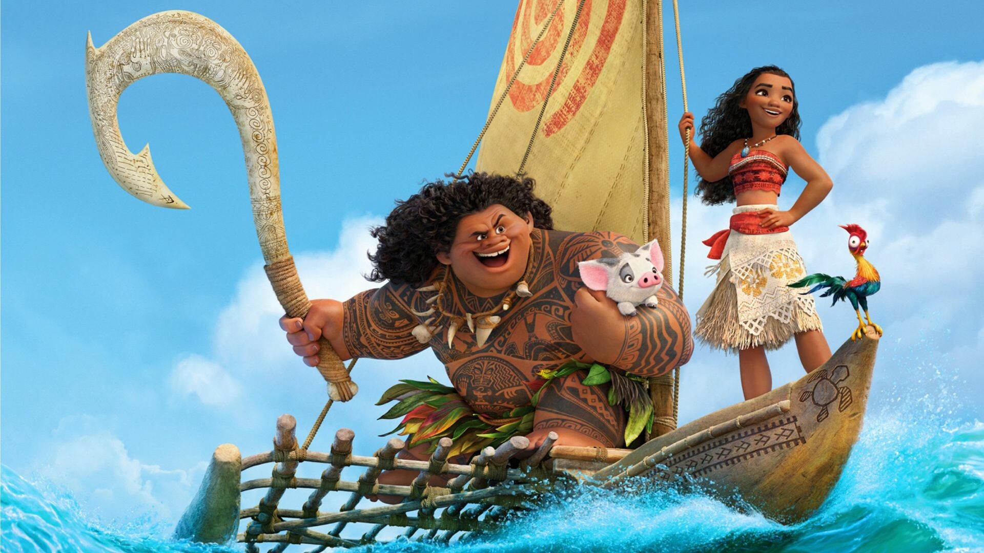 Moana HD, Polynesian resort, Disney magic, Vibrant wallpaper, 1920x1080 Full HD Desktop