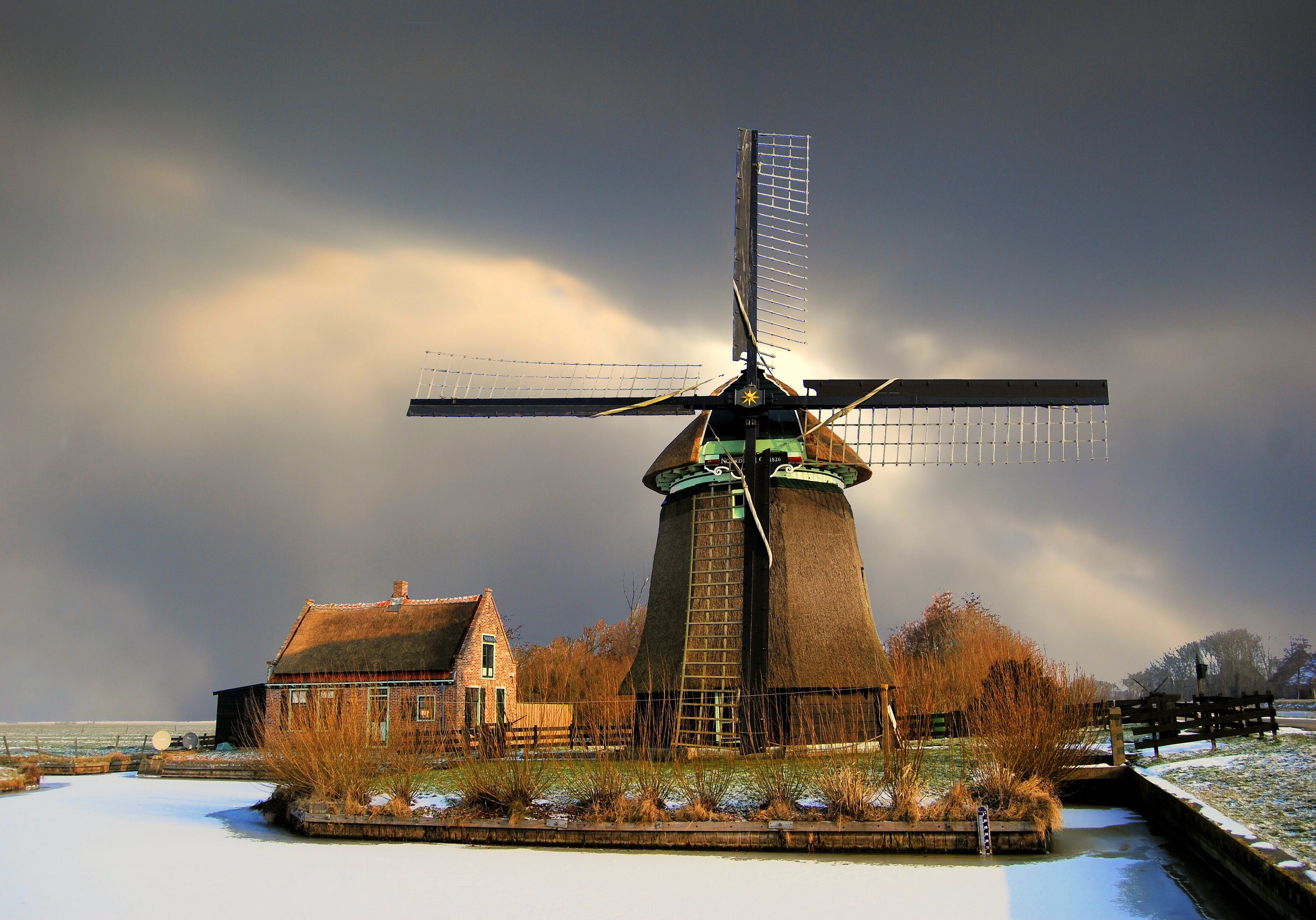 Windmill, Netherlands Wallpaper, 3080x2150 HD Desktop