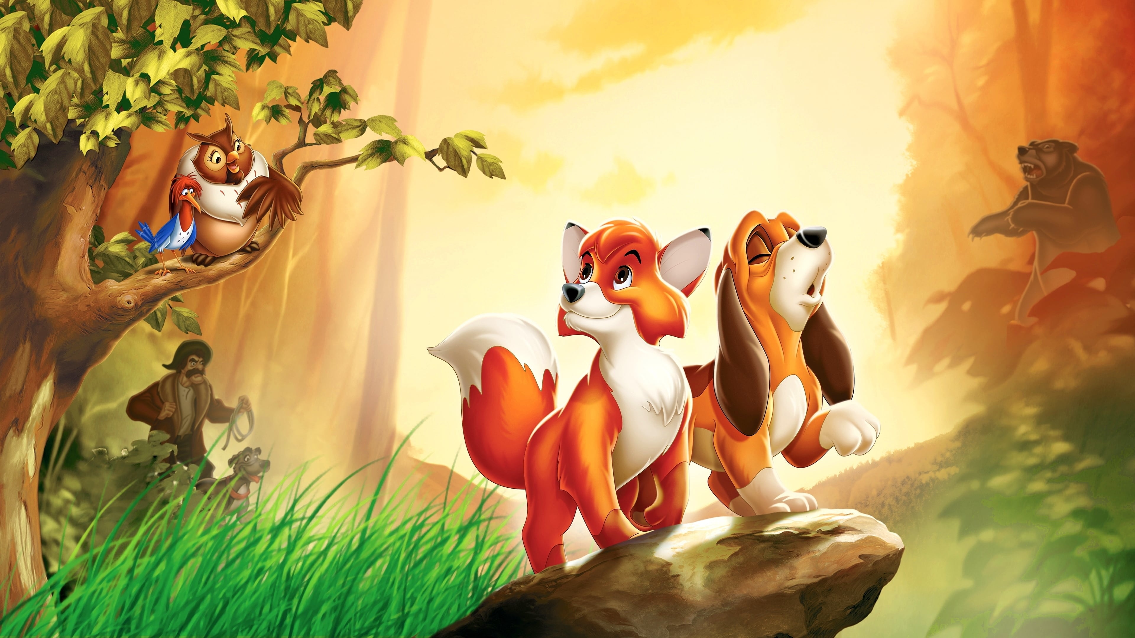 The Fox, The Hound, 1981, Backdrops, 3840x2160 4K Desktop