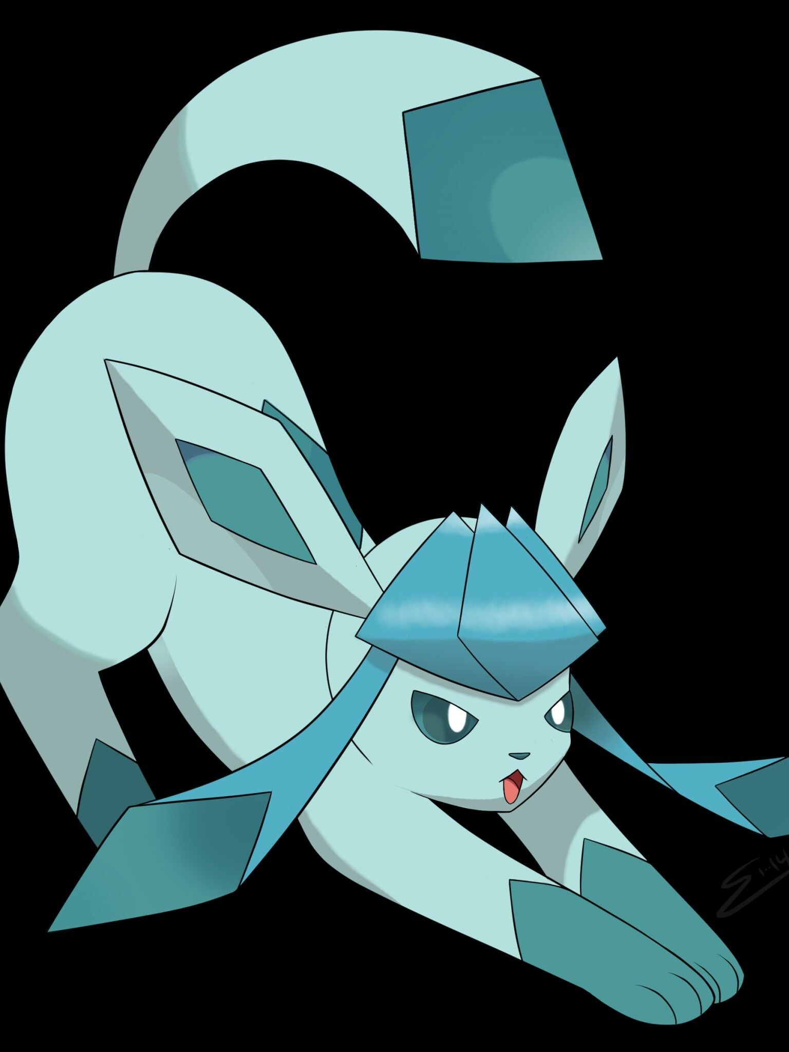 Glaceon and Sylveon wallpapers, Duo of Eeveelutions, Harmonious colors, Companion pieces, 1540x2050 HD Phone