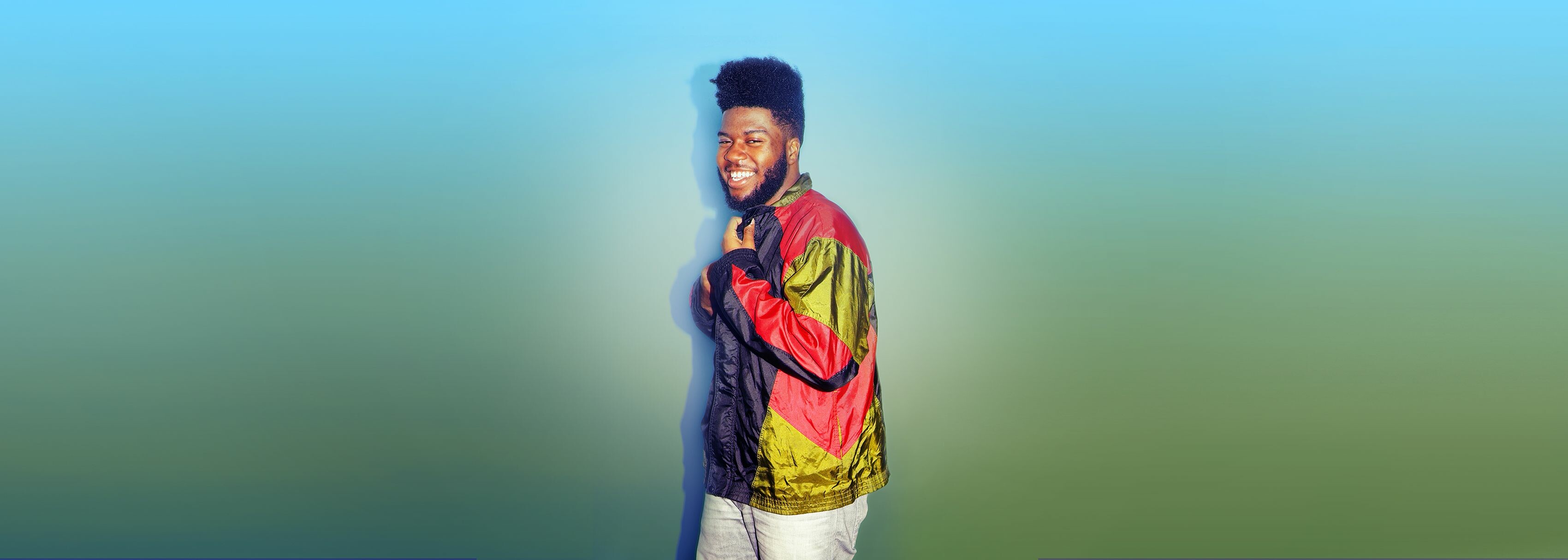 Khalid, HD wallpaper, Musical background, Artistic image, 3400x1220 Dual Screen Desktop