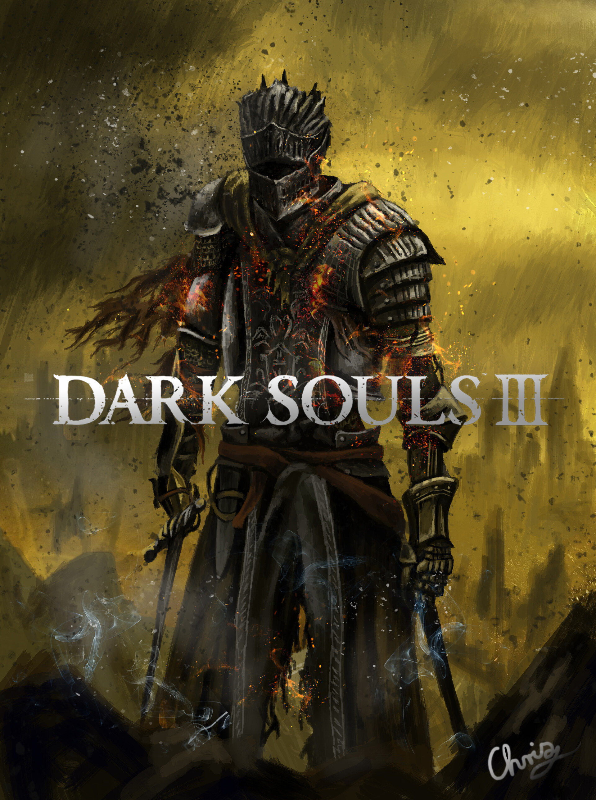 Soul of Cinder, DARK SOULS III, Firelink armor set, HD Phone wallpaper