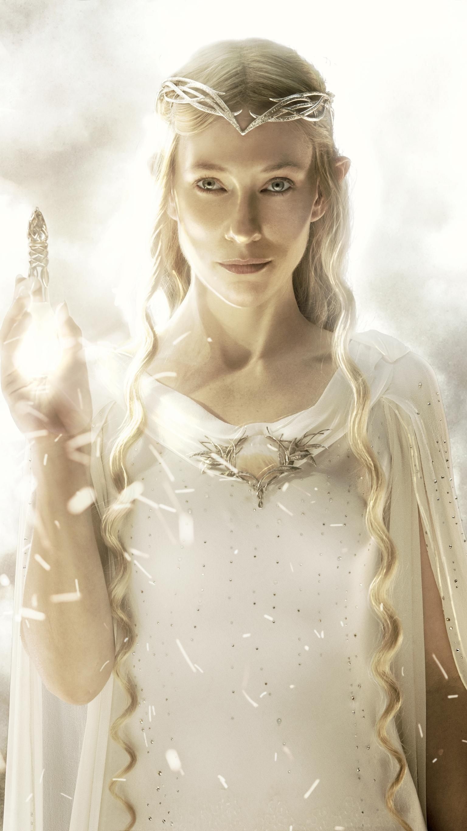 Galadriel, Iconic character, Lord of the Rings, Fantasy queen, 1540x2740 HD Phone