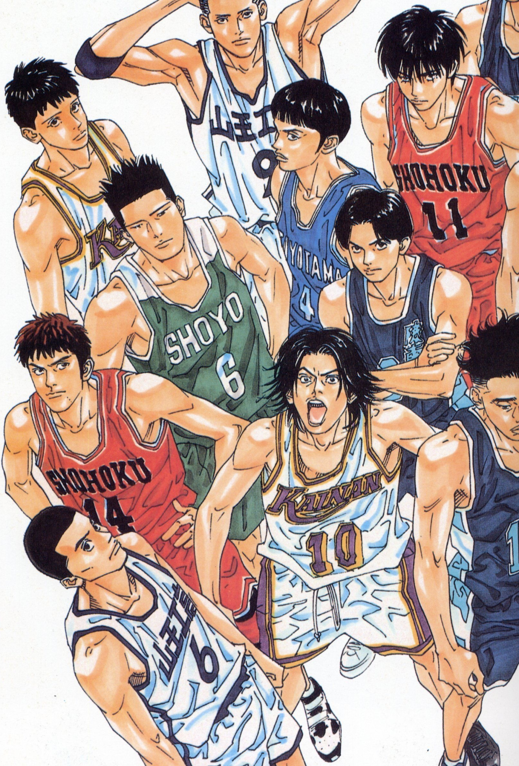 Kaede Rukawa, Hisashi Mitsui, Nobunaga Kiyota, Eiji Sawakita, Akira Sendoh, HD Phone wallpaper