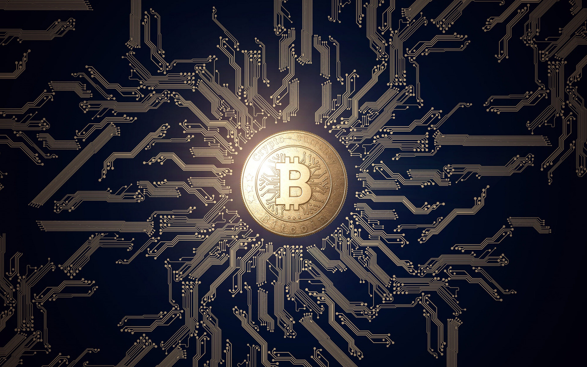 Cryptocurrency, Finance concepts, Electronic money, Gold coin, 1920x1200 HD Desktop