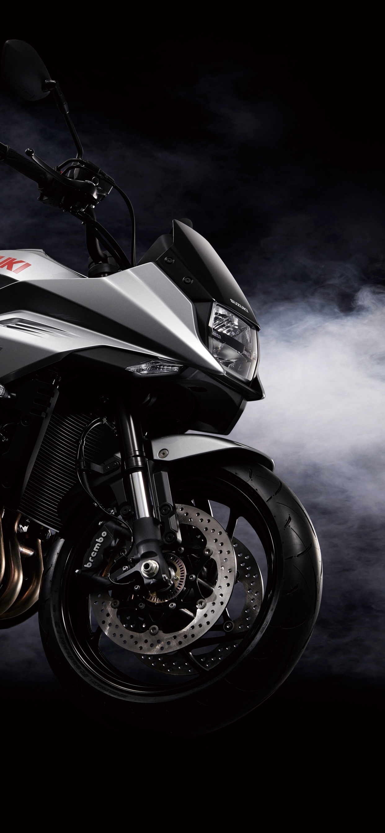 Suzuki GSX-S1000S Katana, Black background wallpaper, Elegant design, Powerful performance, 1250x2690 HD Phone