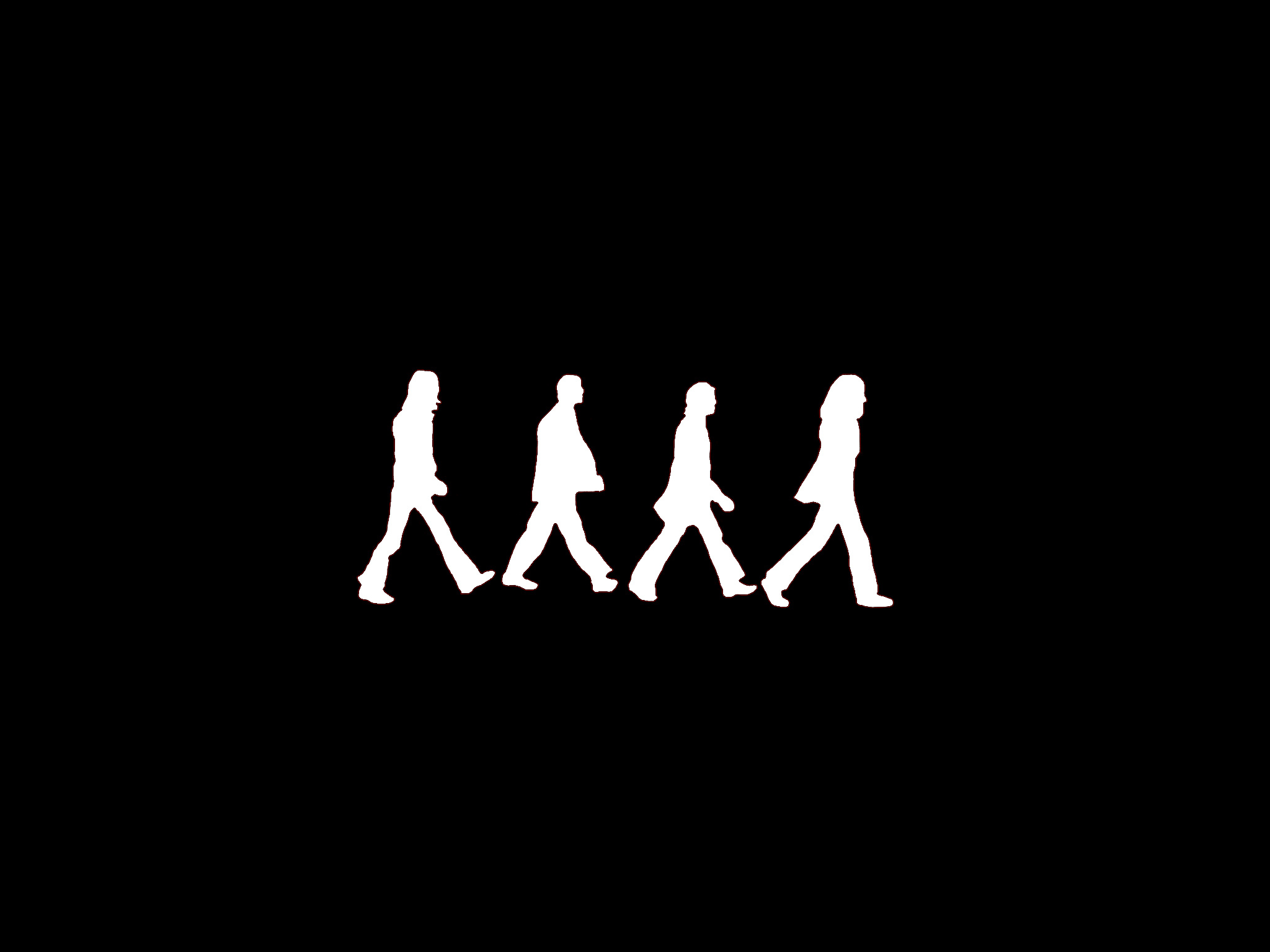 The Beatles silhouette, Abbey Road Wallpaper, 2050x1540 HD Desktop