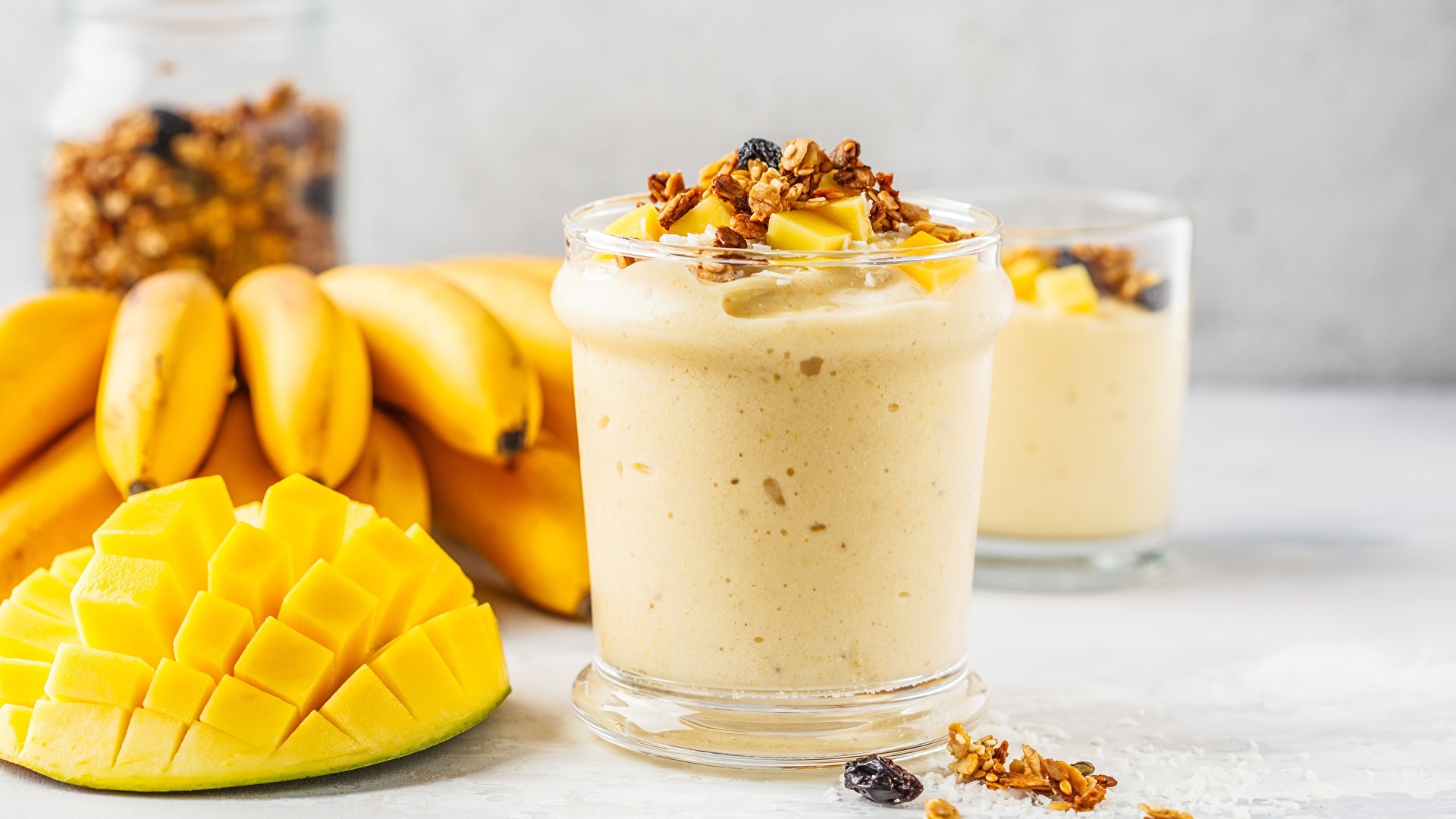 Mango banana, Milkshakes Wallpaper, 1920x1080 Full HD Desktop