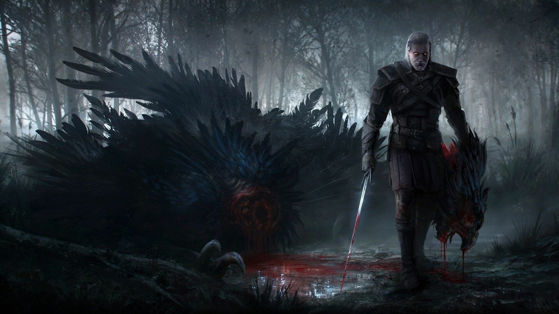 Witcher 4K wallpapers, High-definition backgrounds, Intriguing characters, Fantasy adventures, 1920x1080 Full HD Desktop