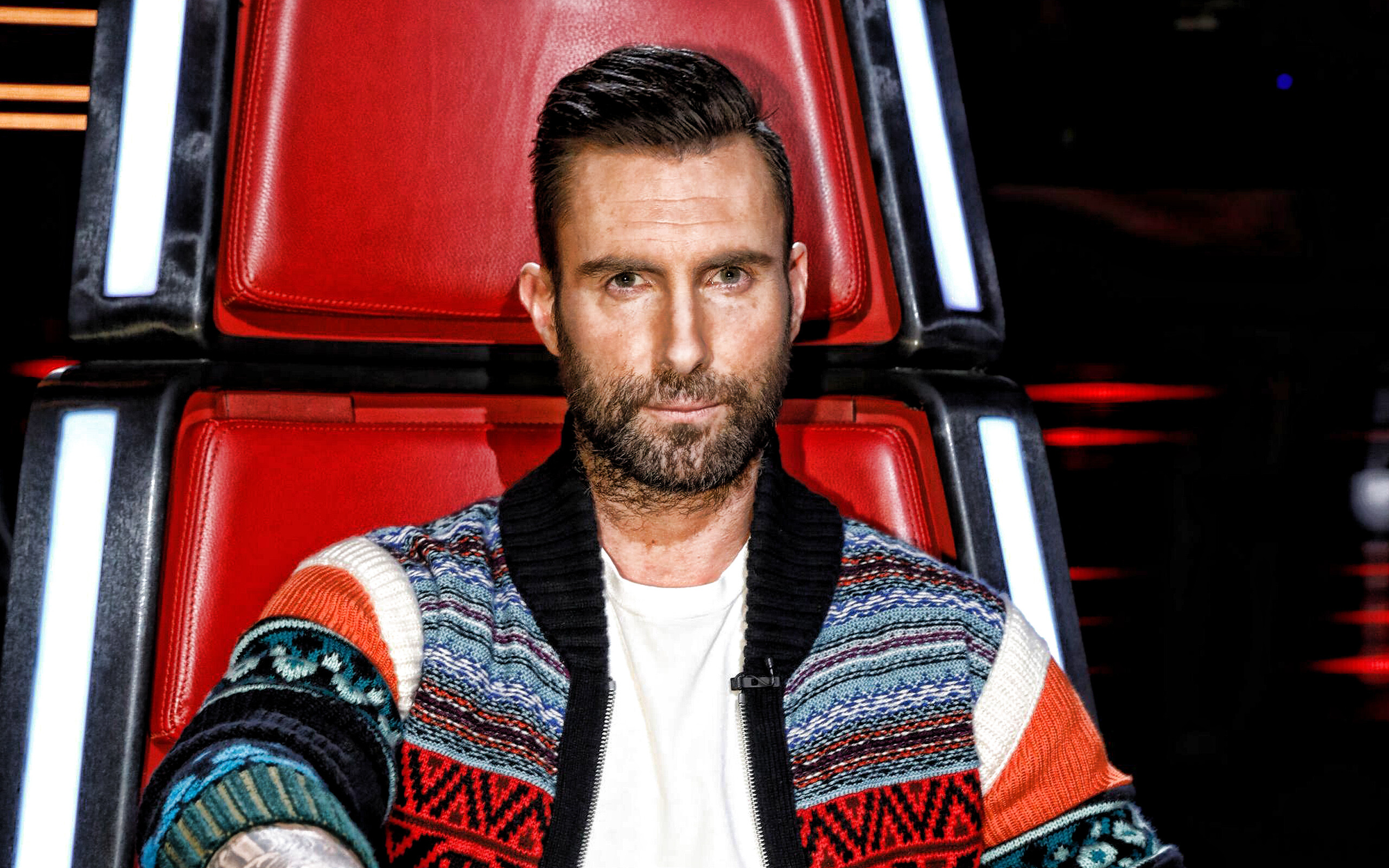 Adam Levine, Popular singer, Portrait photoshoot, Voice coach, 2560x1600 HD Desktop