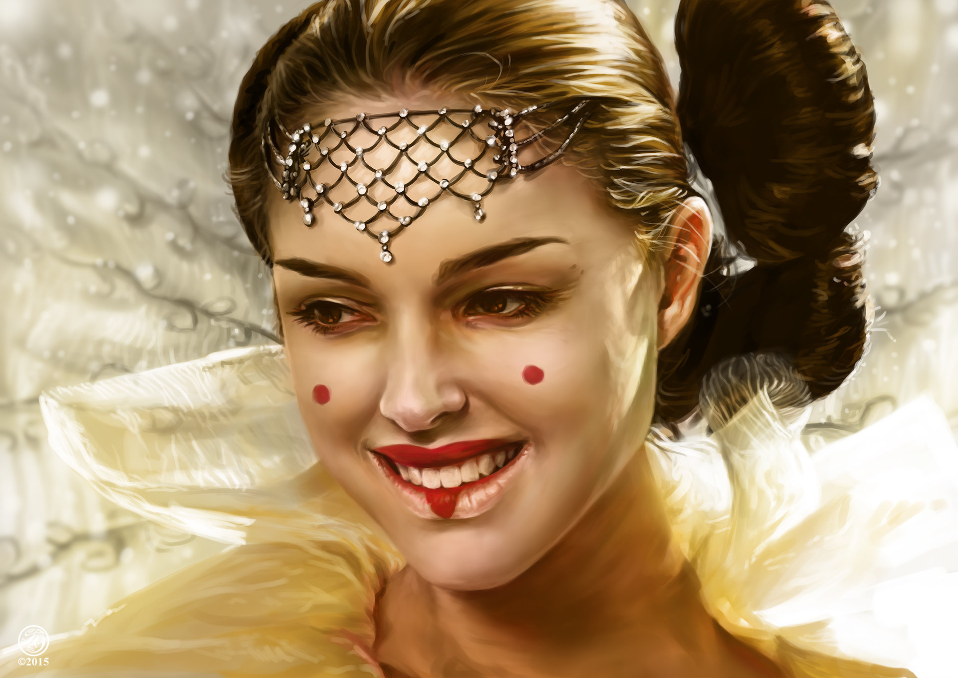 Padme Amidala, Artstation, Portrait, Star Wars, 1920x1360 HD Desktop