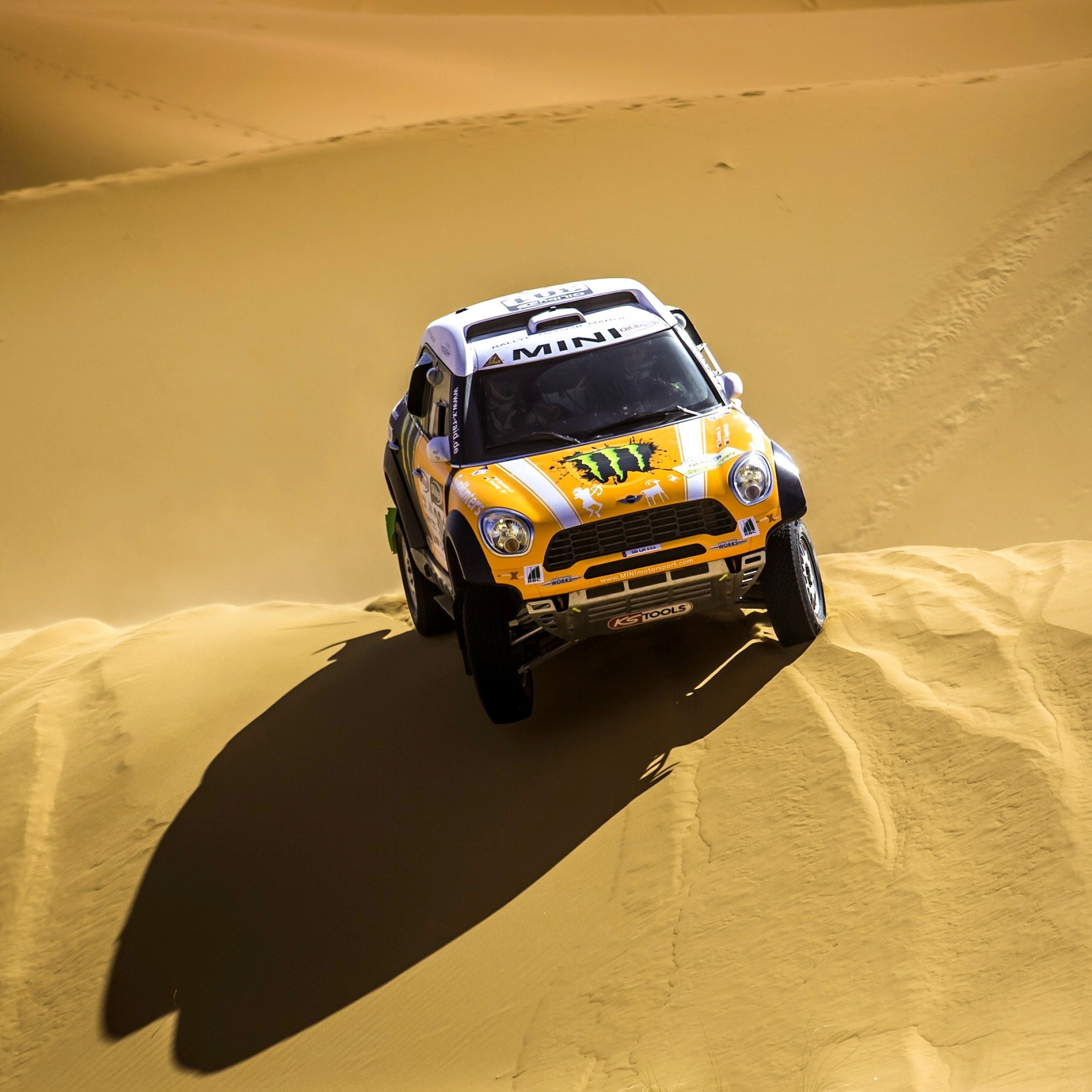 Mini Countryman JCW, Dakar Rally Wallpaper, 2050x2050 HD Phone