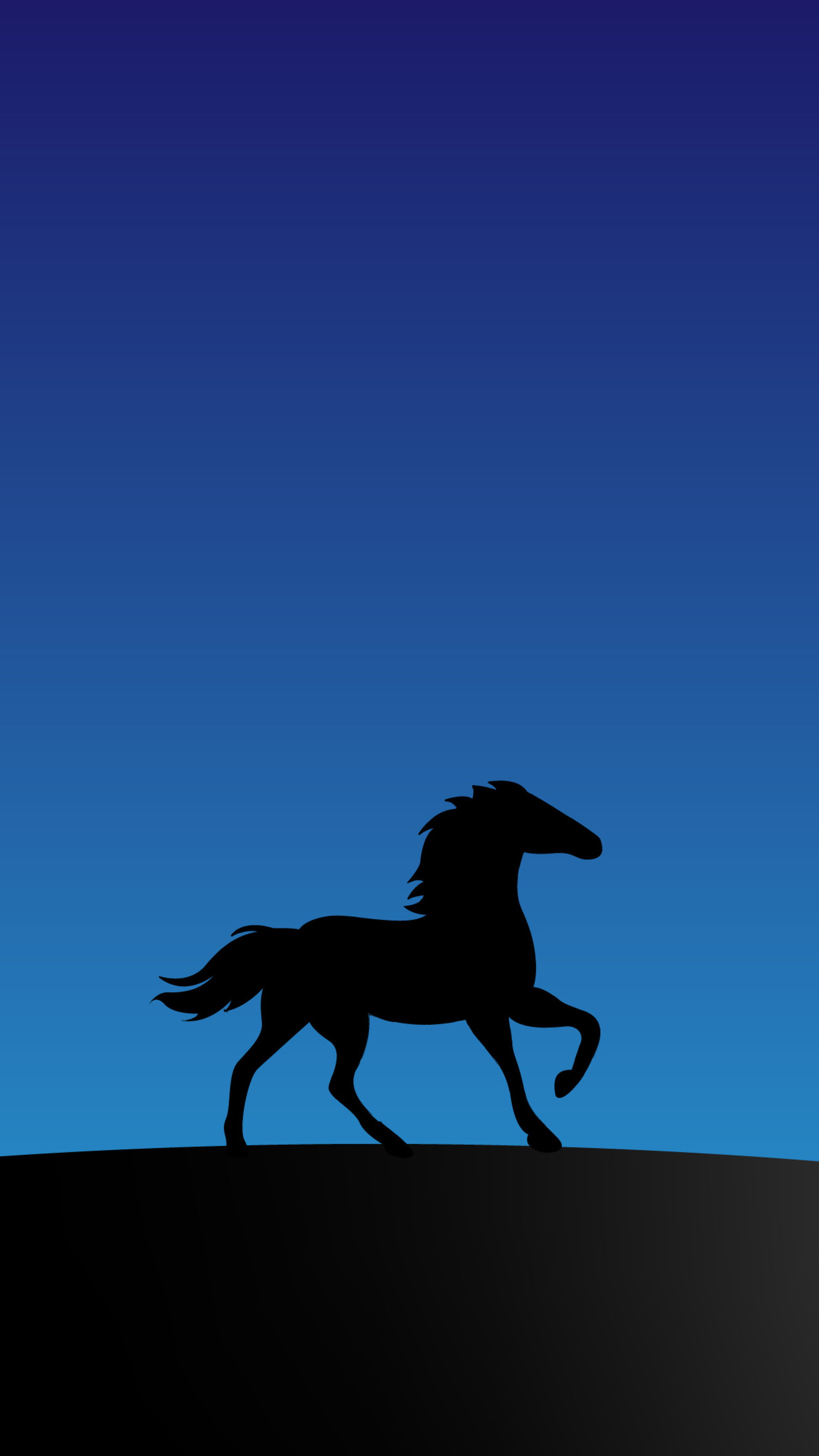 Horse silhouette minimal, Sony Xperia, HD 4K wallpapers, 2160x3840 4K Phone