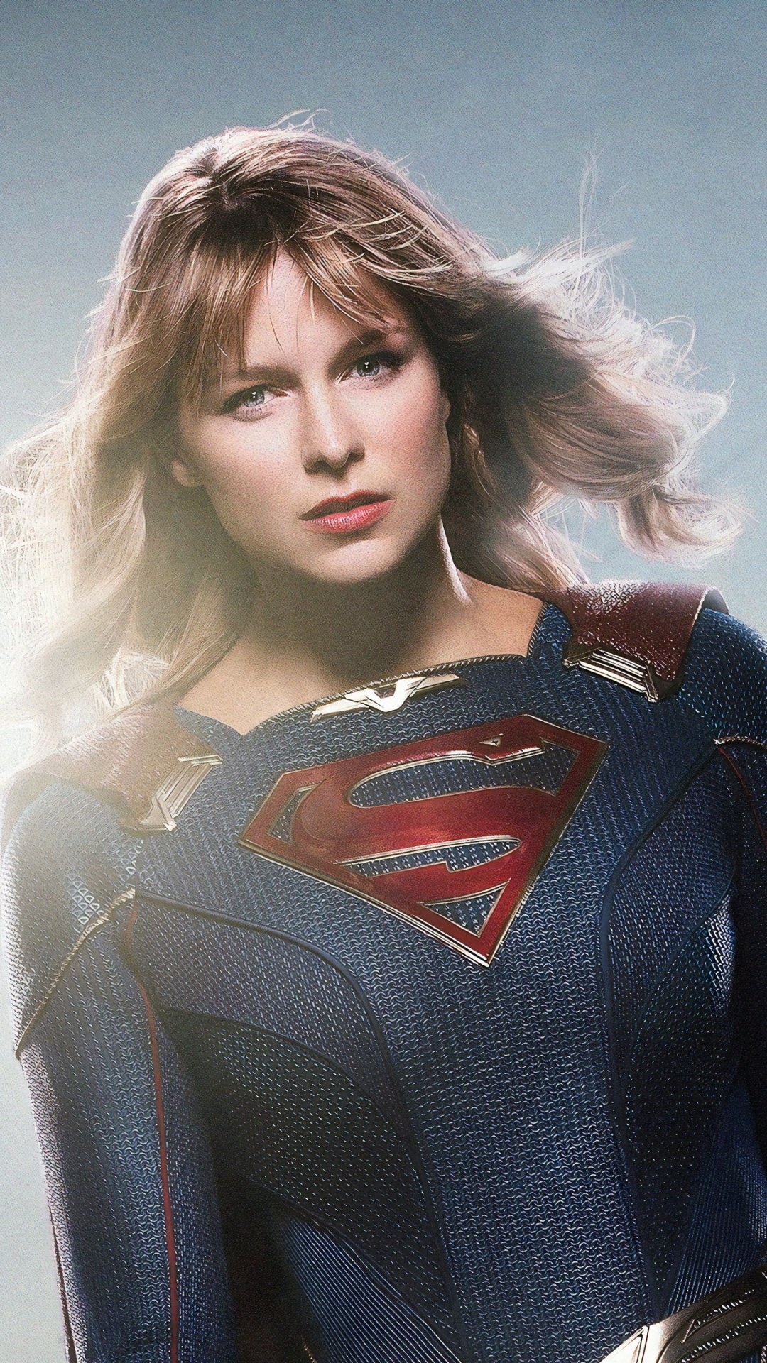 Melissa Benoist, Supergirl, House of El emblem, Full HD Phone wallpaper
