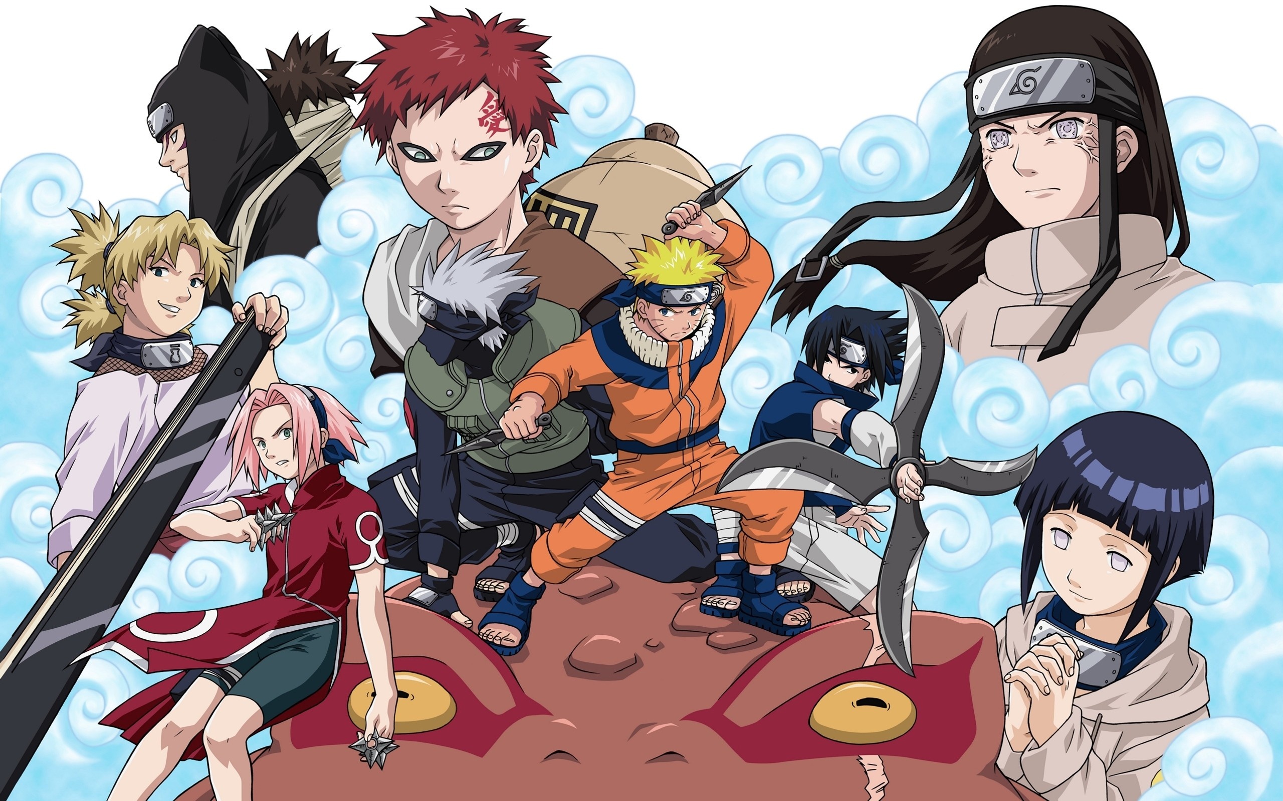 Naruto Uzumaki, Gaara, Neji Hyuga, Hinata Hyuga, Kakashi Hatake, HD Desktop wallpaper